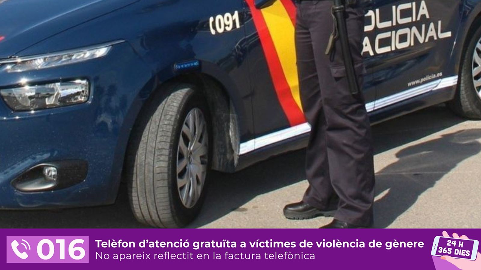 Imatge d'arxiu d'un agent de la Policia Nacional, cos que va assistir la dona i els menors ferits