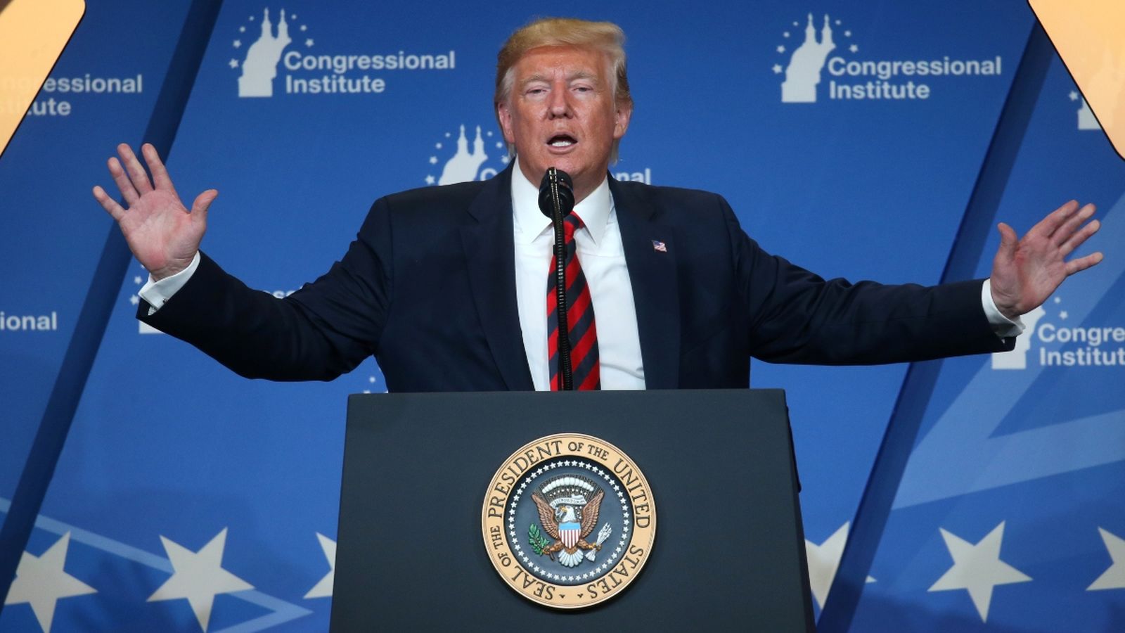 El president dels Estats Units, Donald Trump, a Baltimore, els EUA