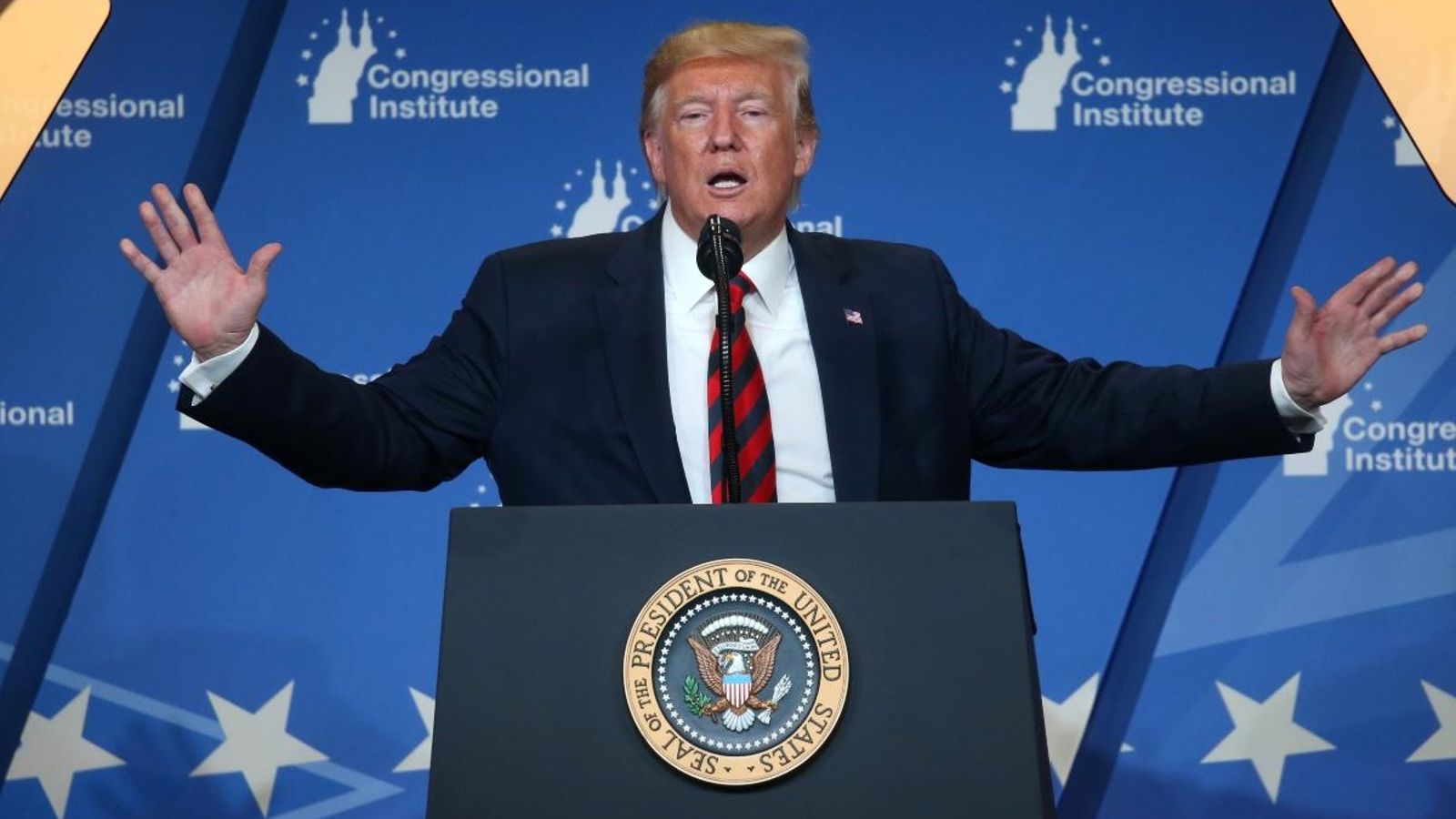 El president dels Estats Units, Donald Trump, a Baltimore, els EUA
