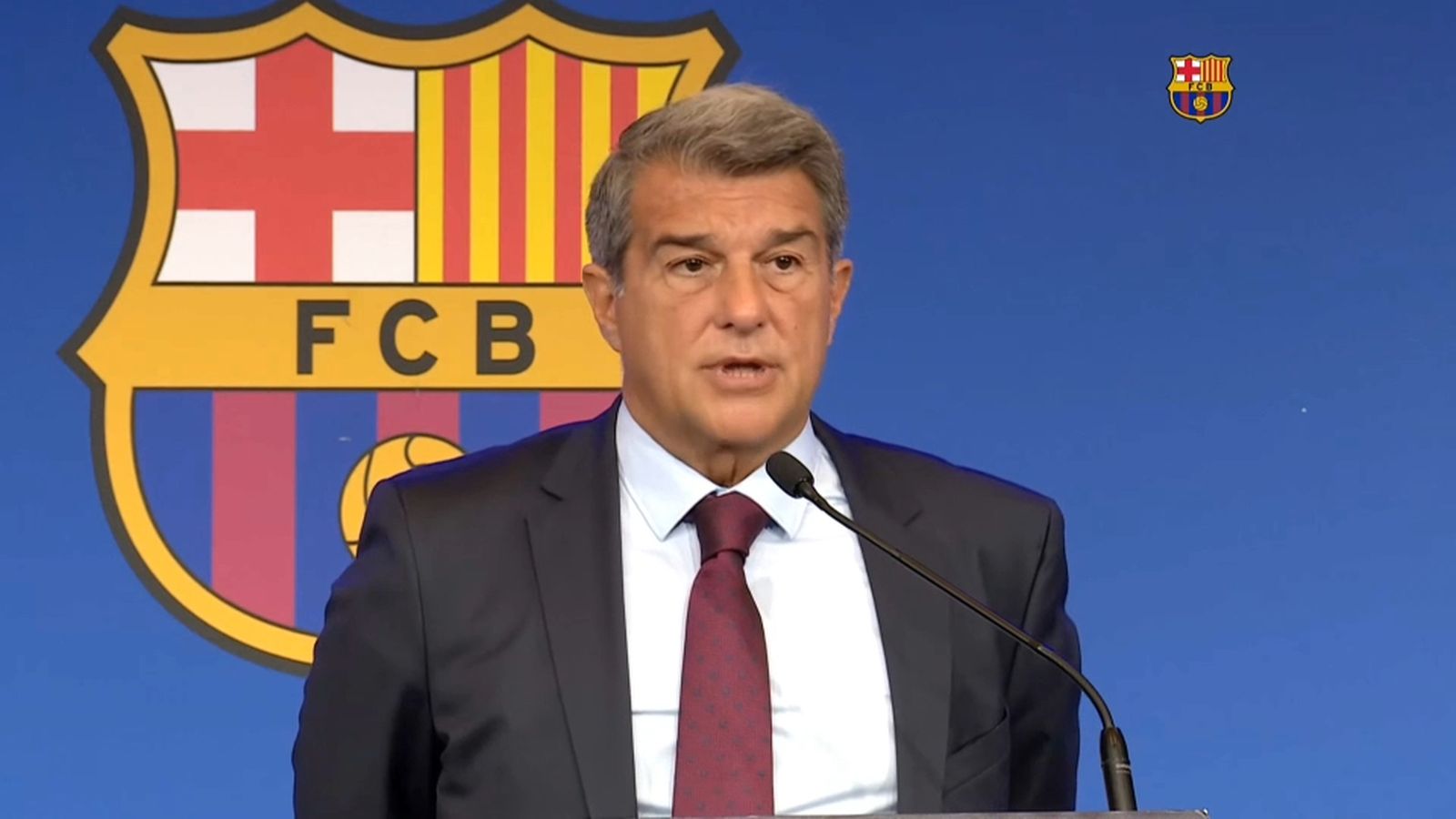 El president del FC Barcelona, Joan Laporta