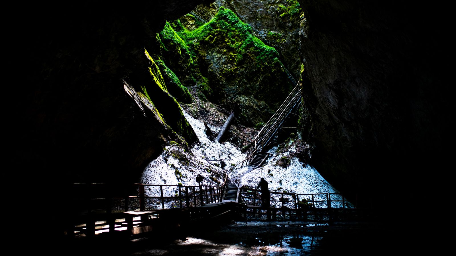 La cova romanesa de Scărișoara, on han trobat congelat el Psychrobacter SC65A.3