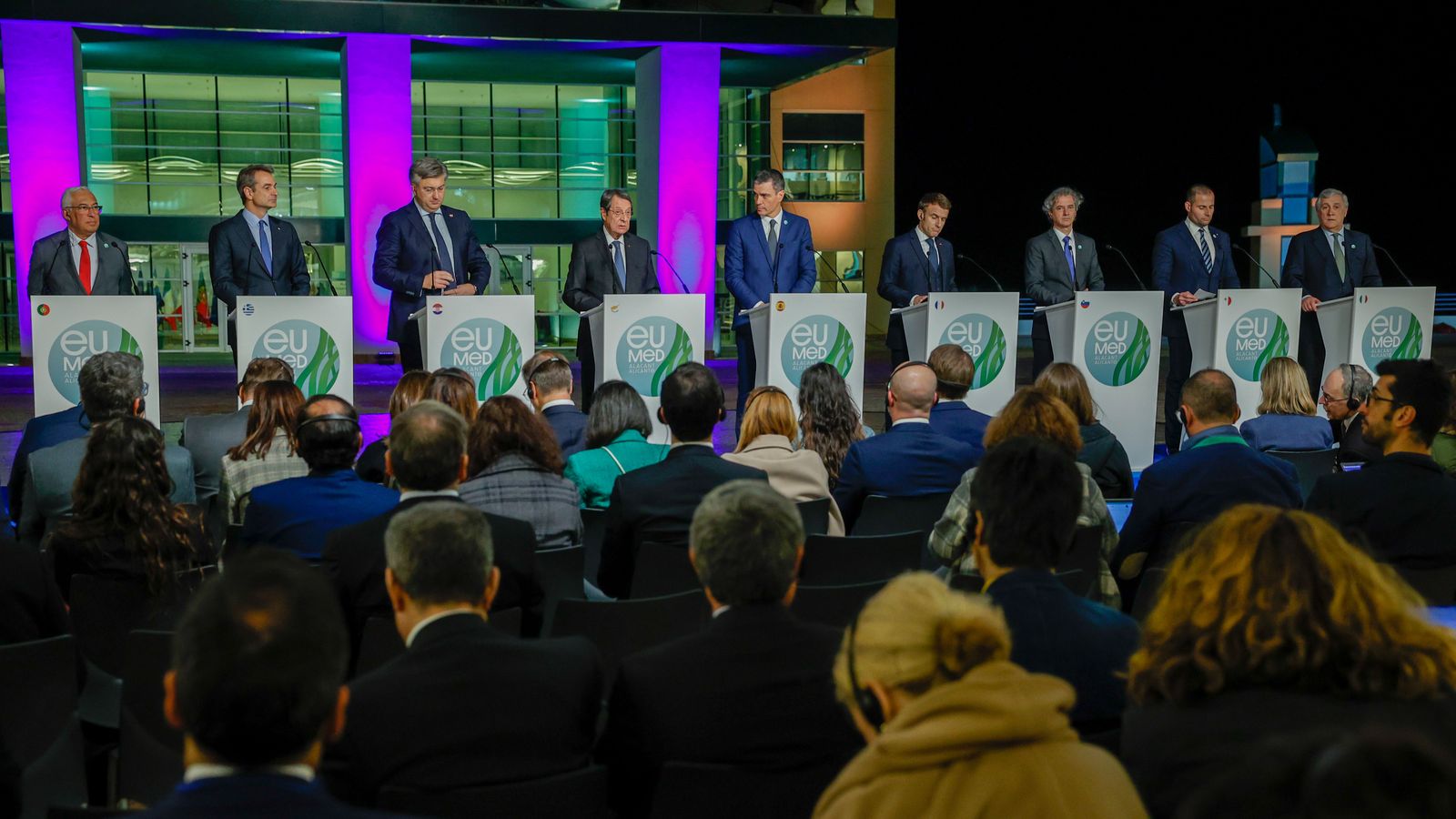 Imatge dels líders del sud d'Europa a la cimera