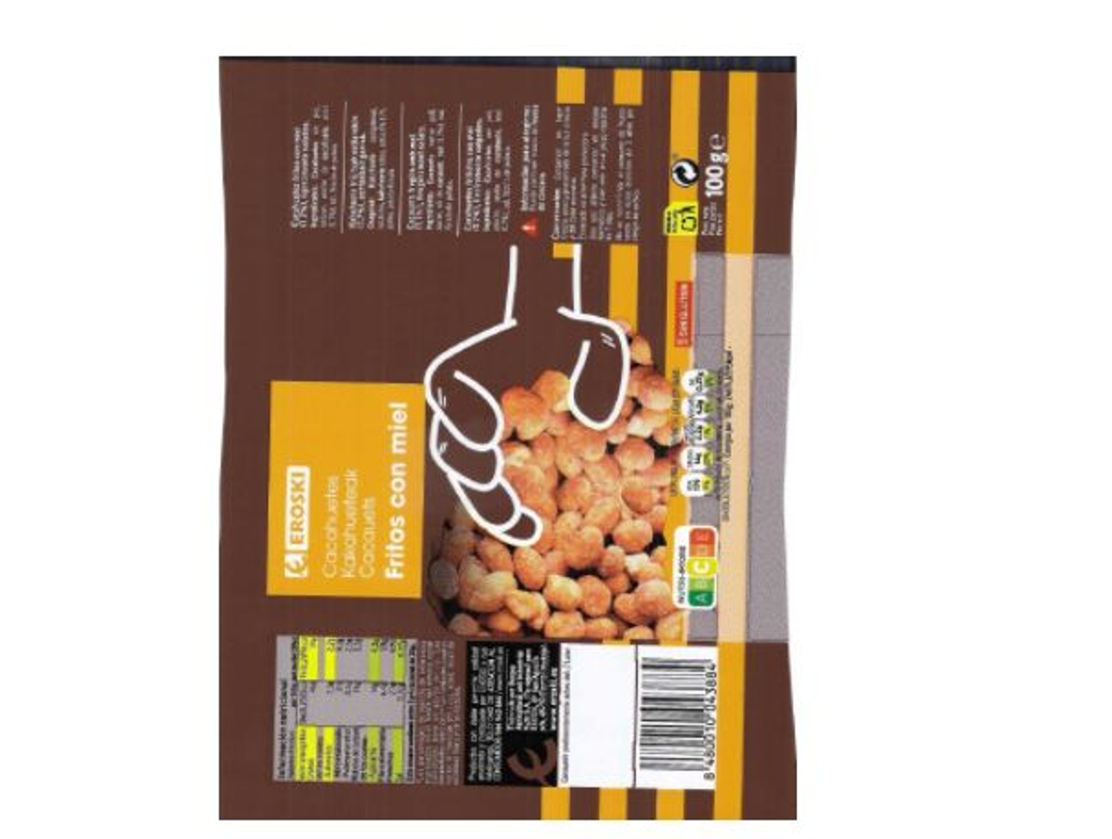 Paquet afectat de la marca Eroski