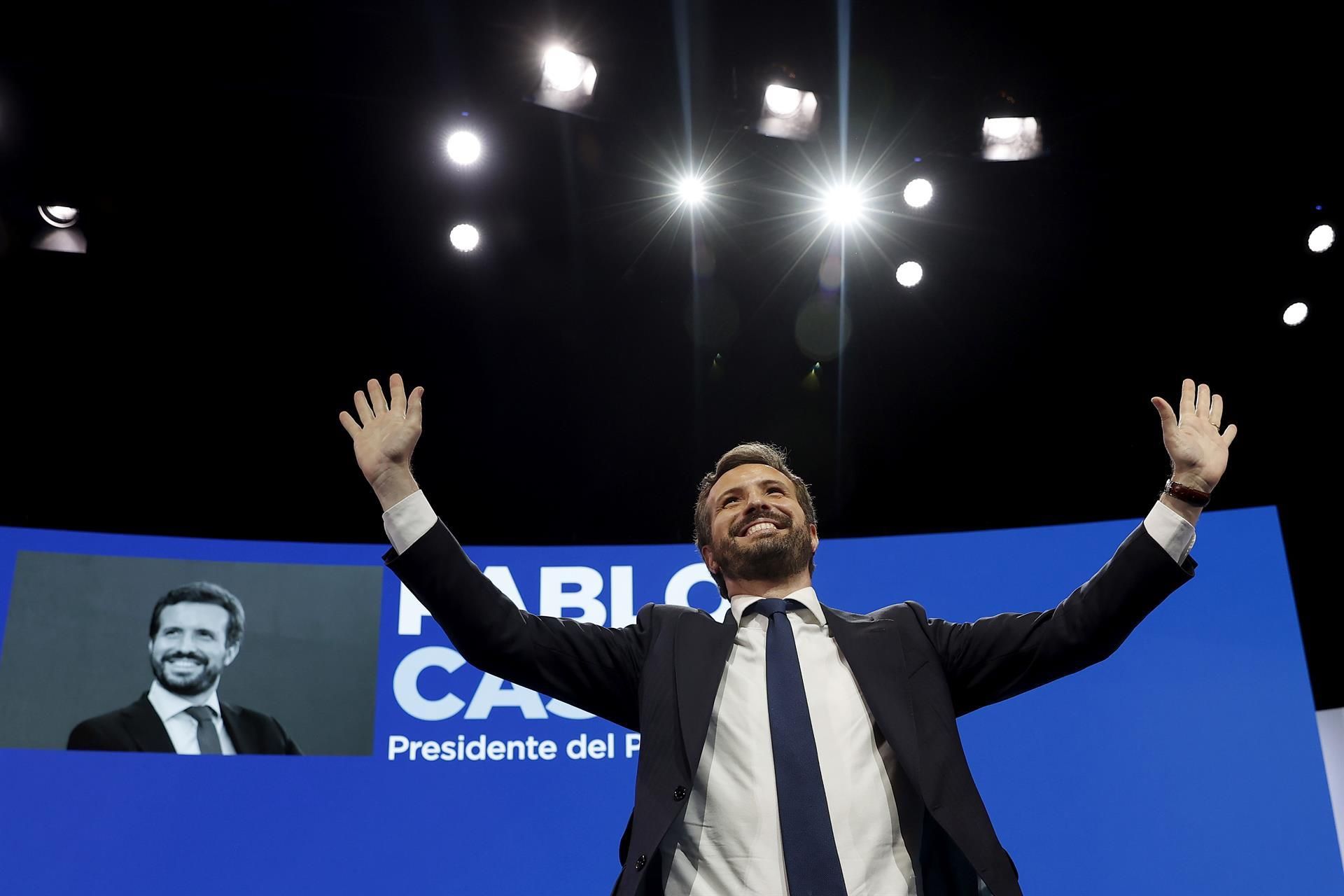 Pablo Casado durant la intervenció en el XX Congrés Nacional del PP el passat cap de setmana Pablo Casado durant la intervenció en el XX Congrés Nacional del PP el passat cap de setmana