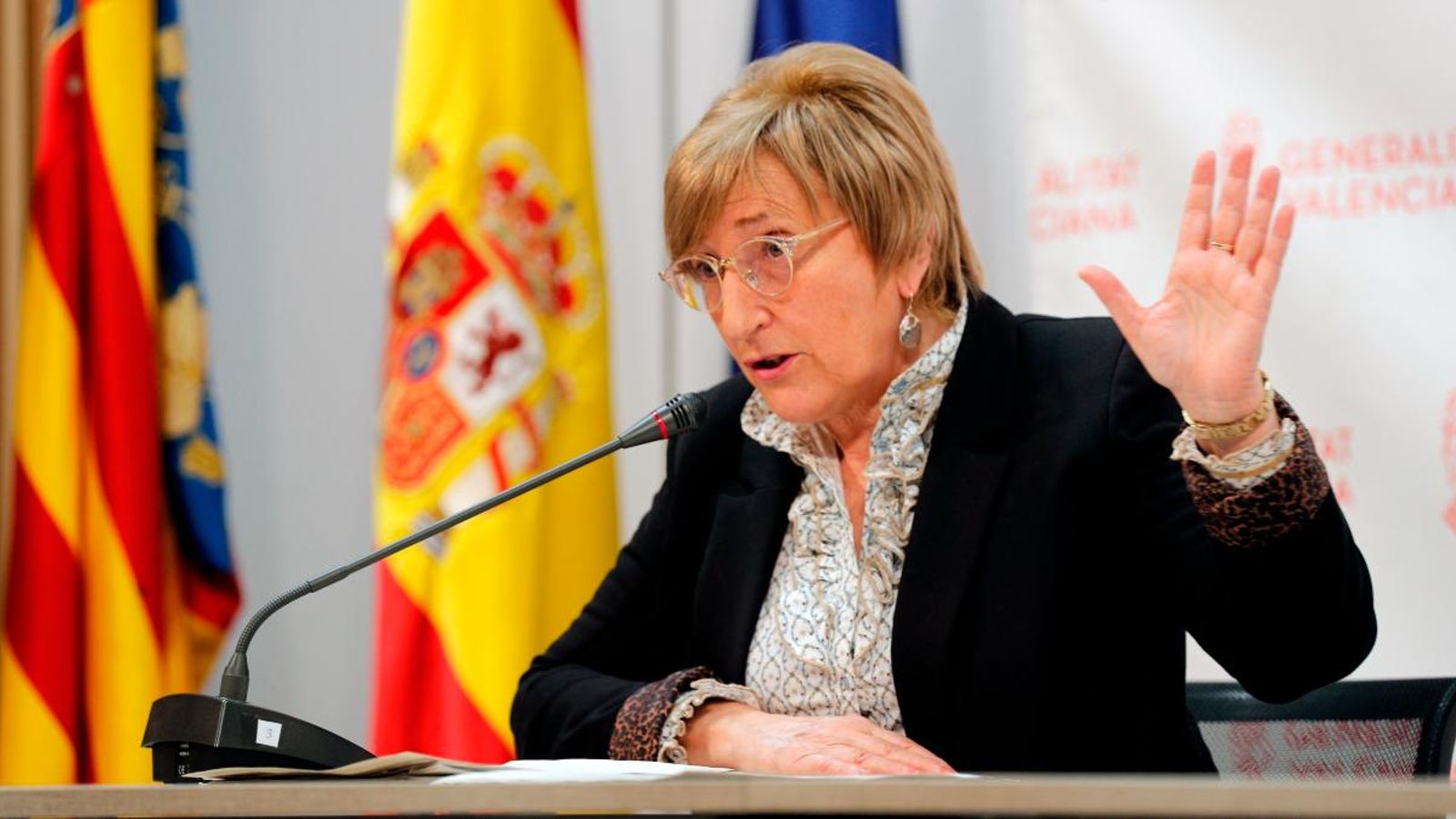 La consellera de Sanitat Universal i Salut Pública, Ana Barceló, en roda de premsa