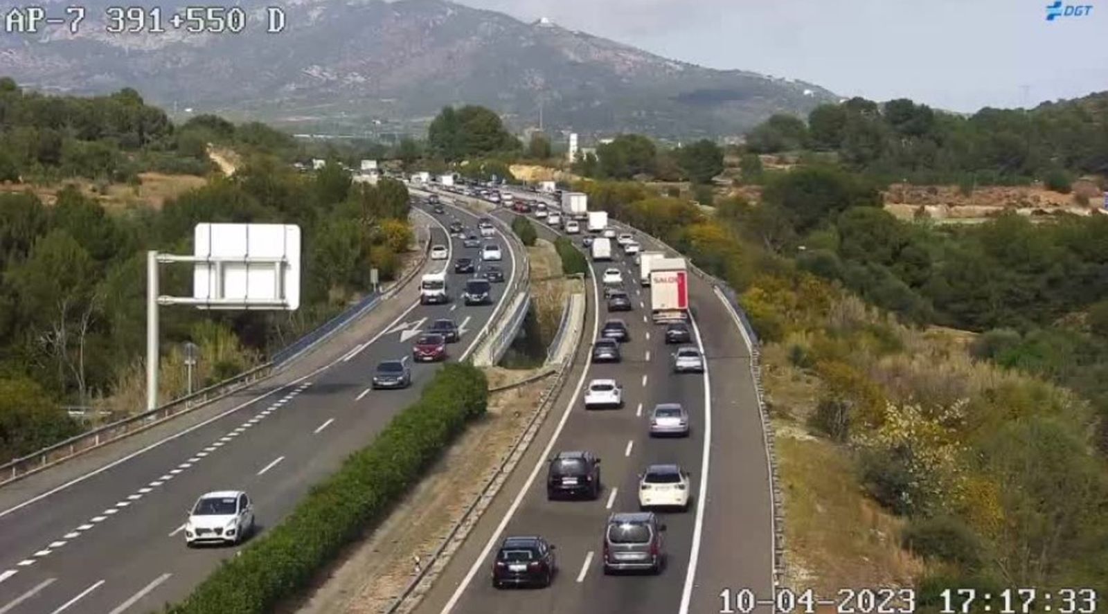 Retencions a l’AP-7 entre Castelló de la Plana i Benicàssim
