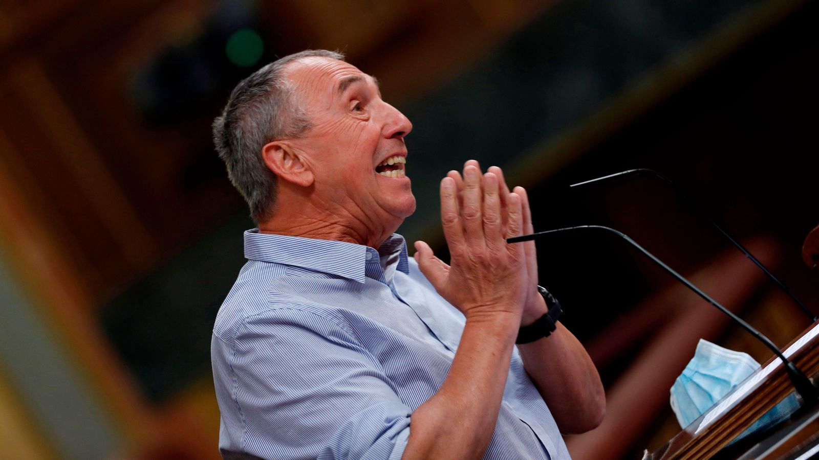 El diputat de Compromís en el Congrés, Joan Baldoví, després d'intervindre en una sessió plenària