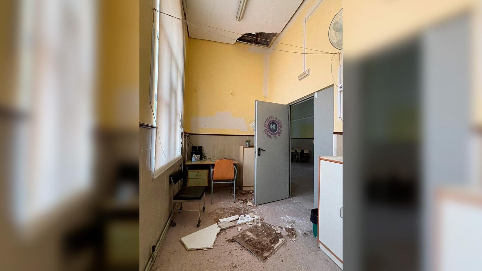 Una de les sales del CEIP Cervantes de Sueca