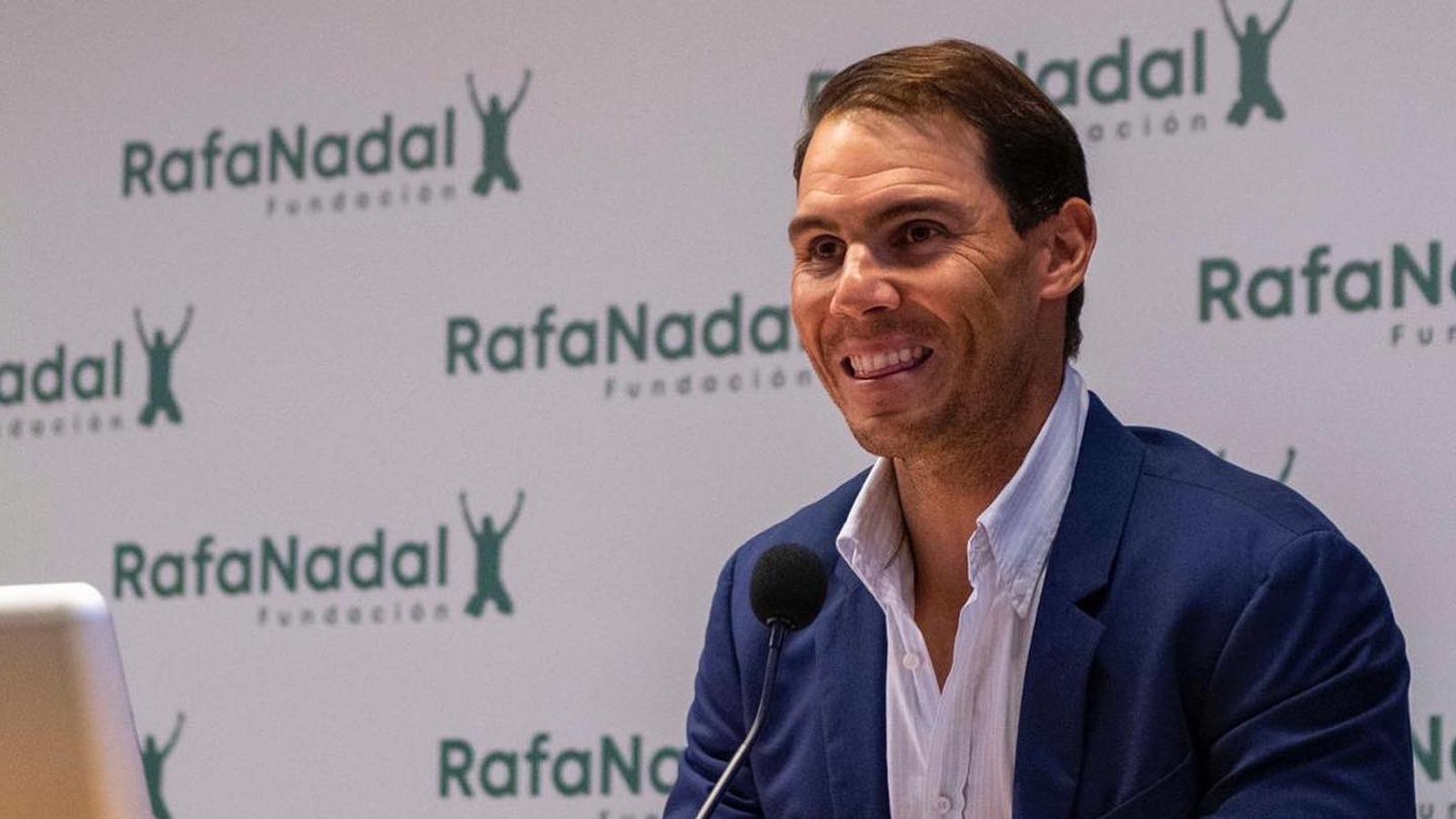 Rafa Nadal, durant una roda de premsa