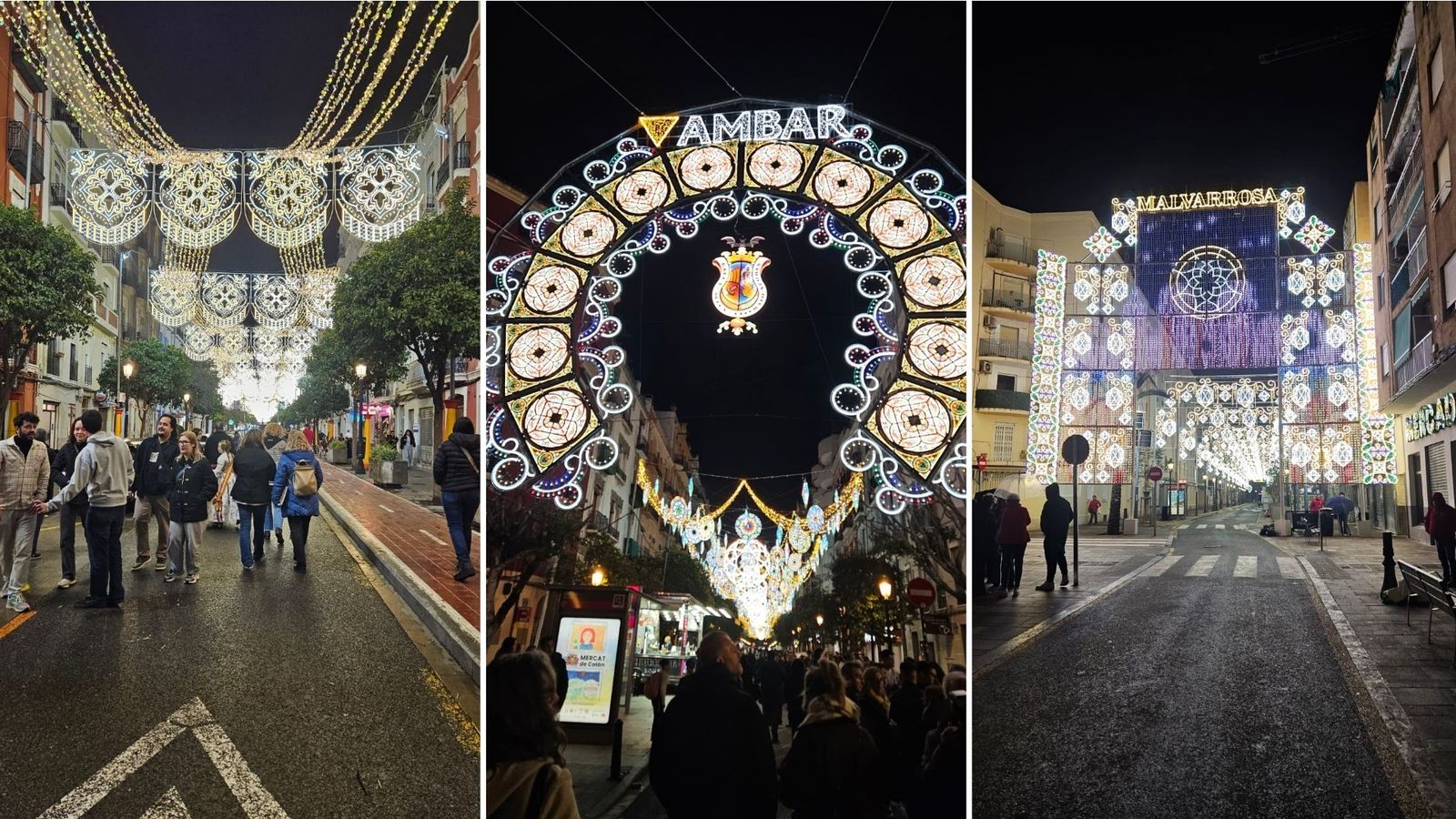 Els tres primers premis del concurs de Carrers il·luminats de les Falles 2026