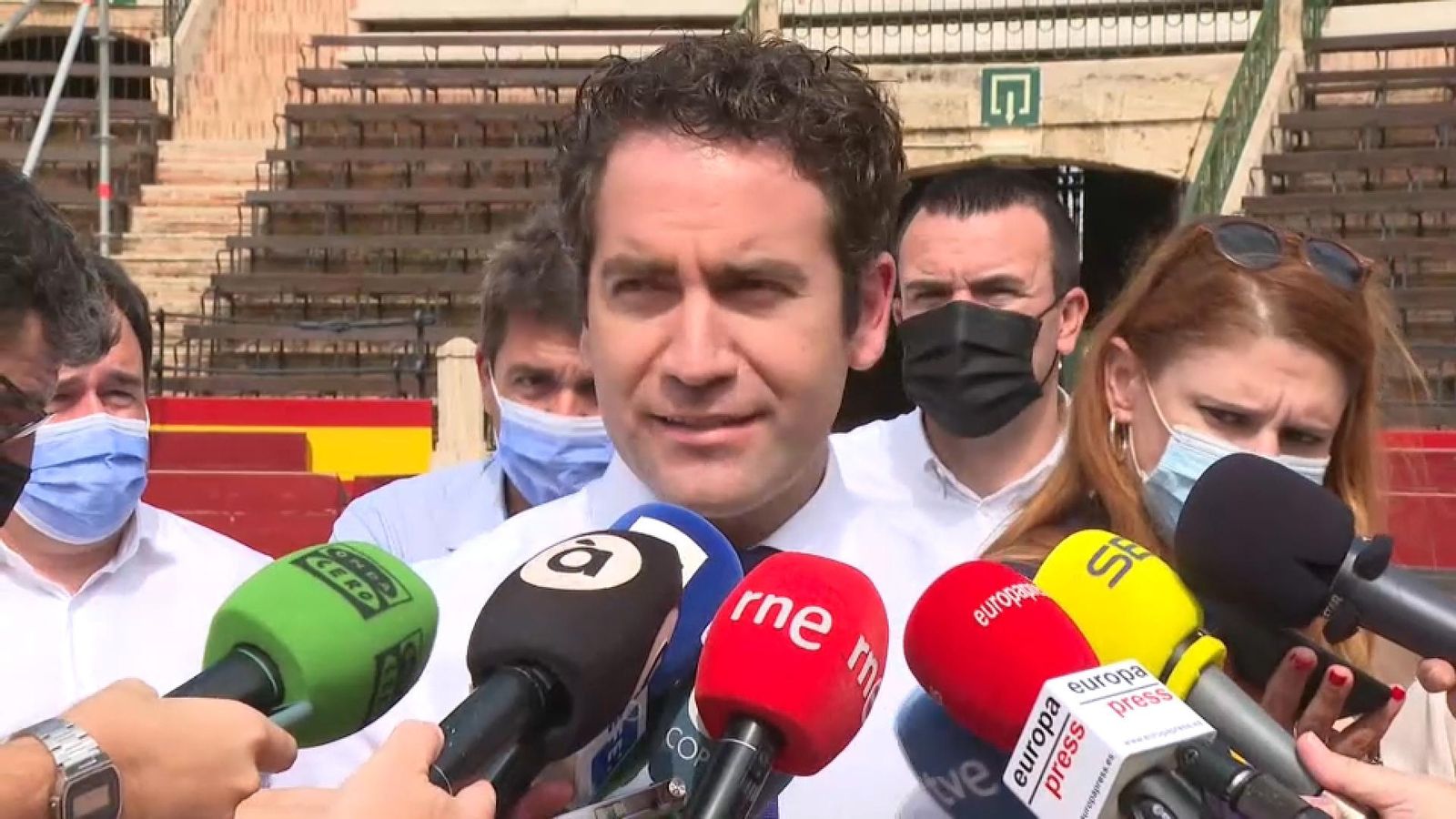 Garcia Egea, aquest dimecres, a la plaça de bous de València