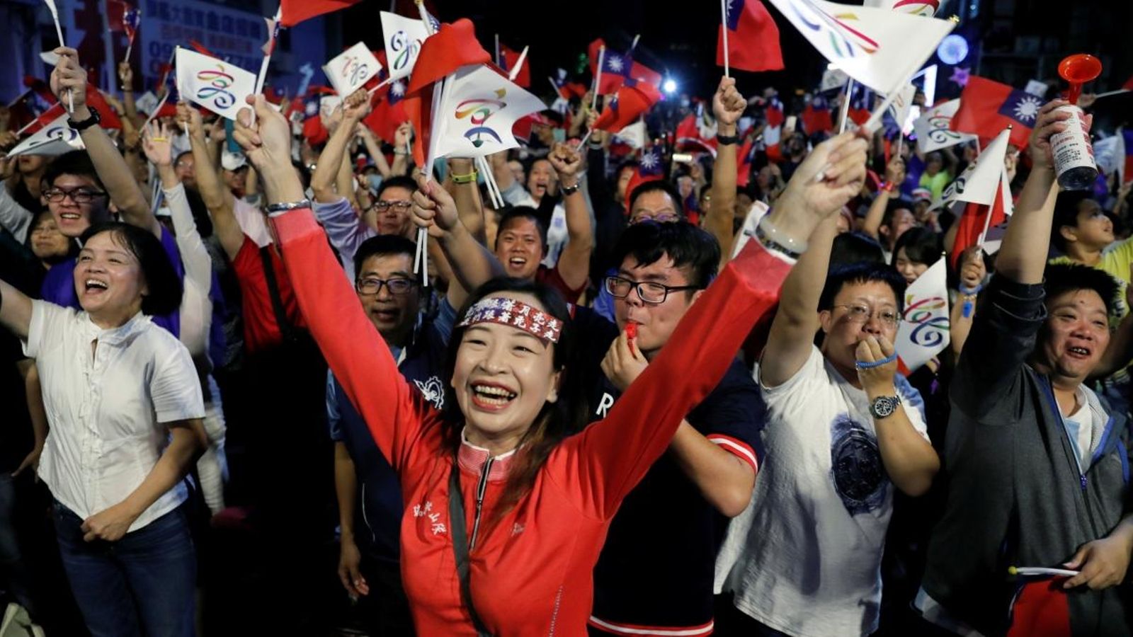 Partidaris del Partit Nacionalista de Han Kuo-yu