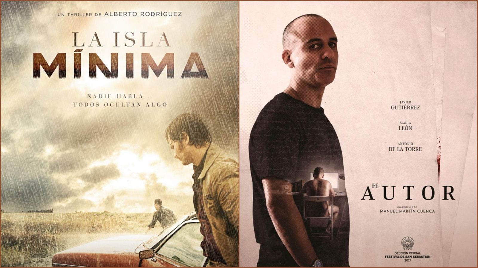 Cartells de 'La isla mínima' i 'El autor'