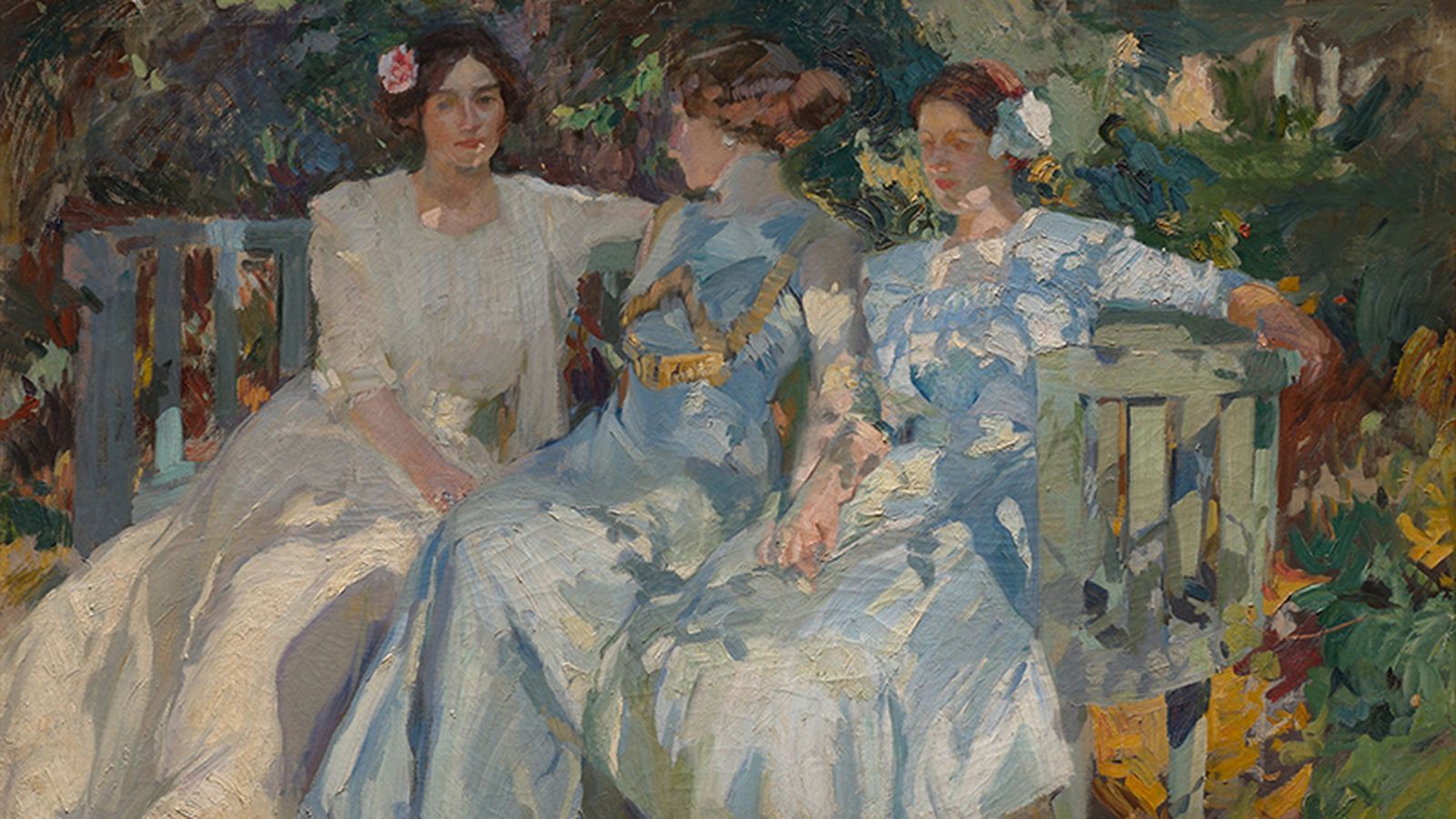 El quadre 'Mi mujer y mis hijas en el jardín' és un dels que inclou la mostra del Museu de Belles Arts