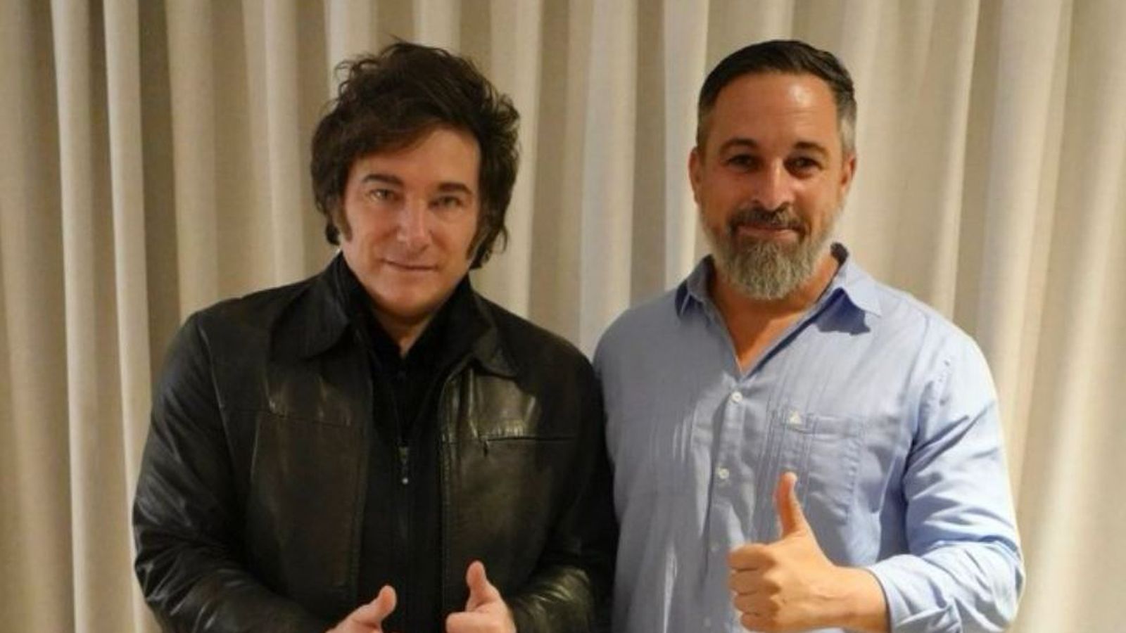 Javier Milei i Santiago Abascal en la fotografia compartida per l'Oficina del President argentina