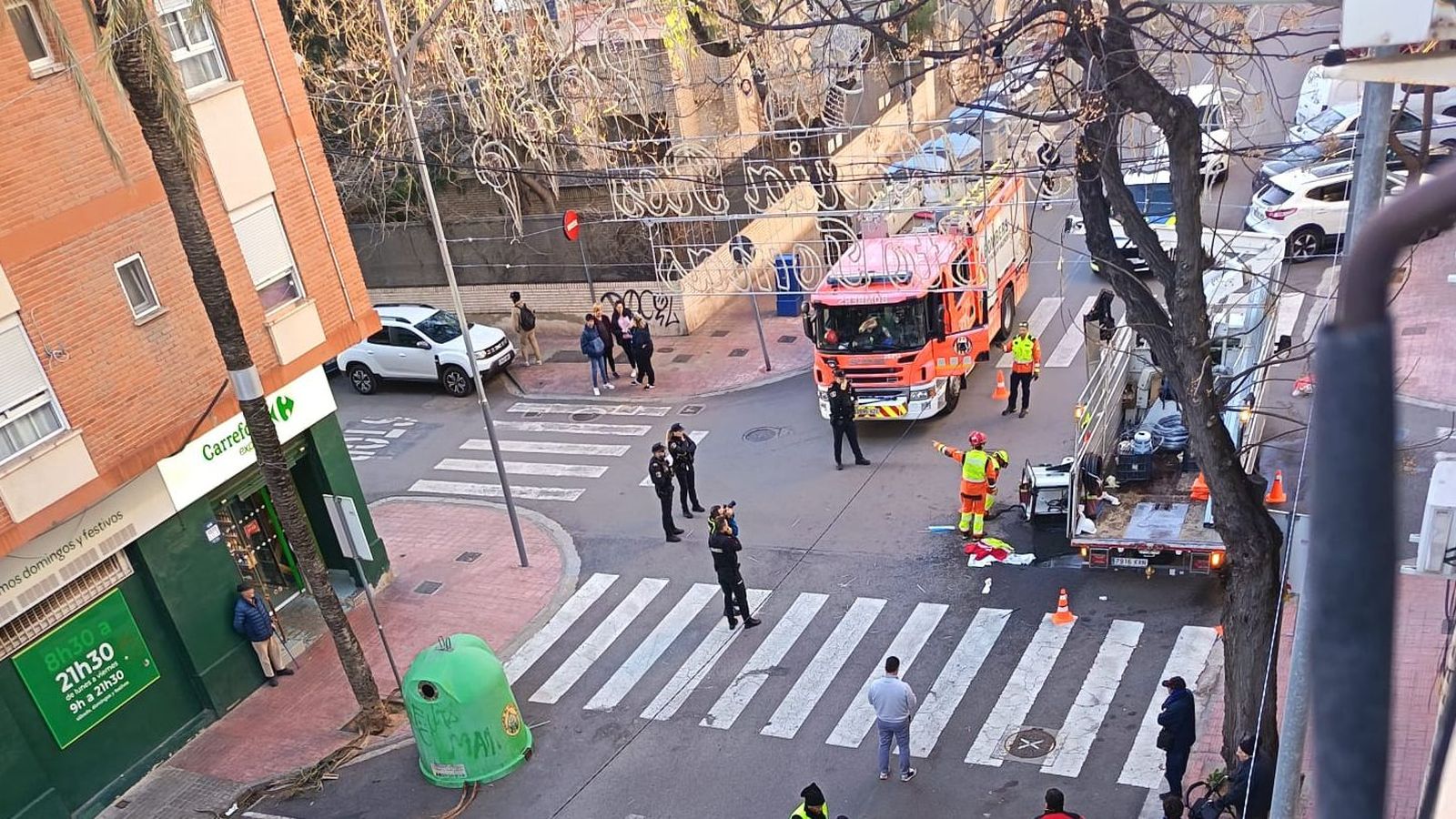 Una imatge del lloc de l'accident laboral