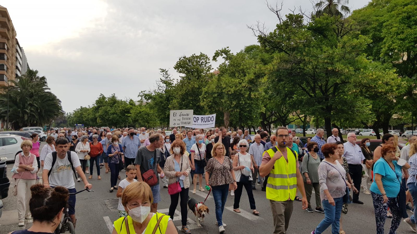 Imatge de la protesta d'aques dijous a València
