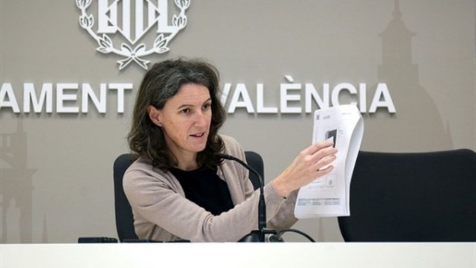 La portaveu de València en Comú en el consistori, María Oliver. Europa Press