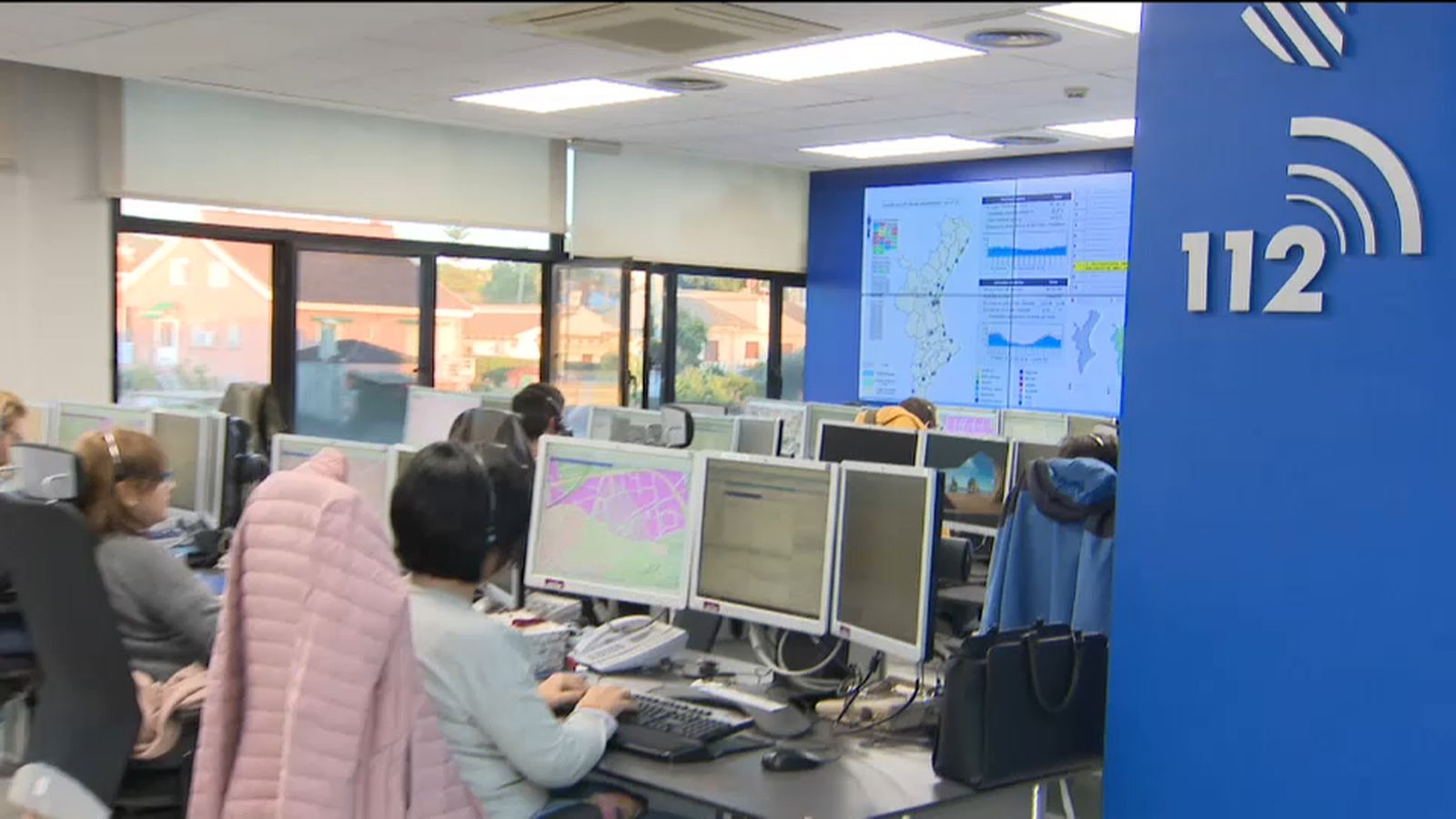 Sala de recepció de cridades telefòniques del 112