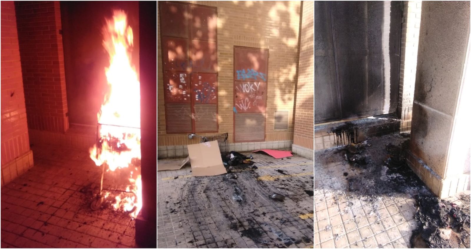 Imatges de l'incendi facilitades per la víctima