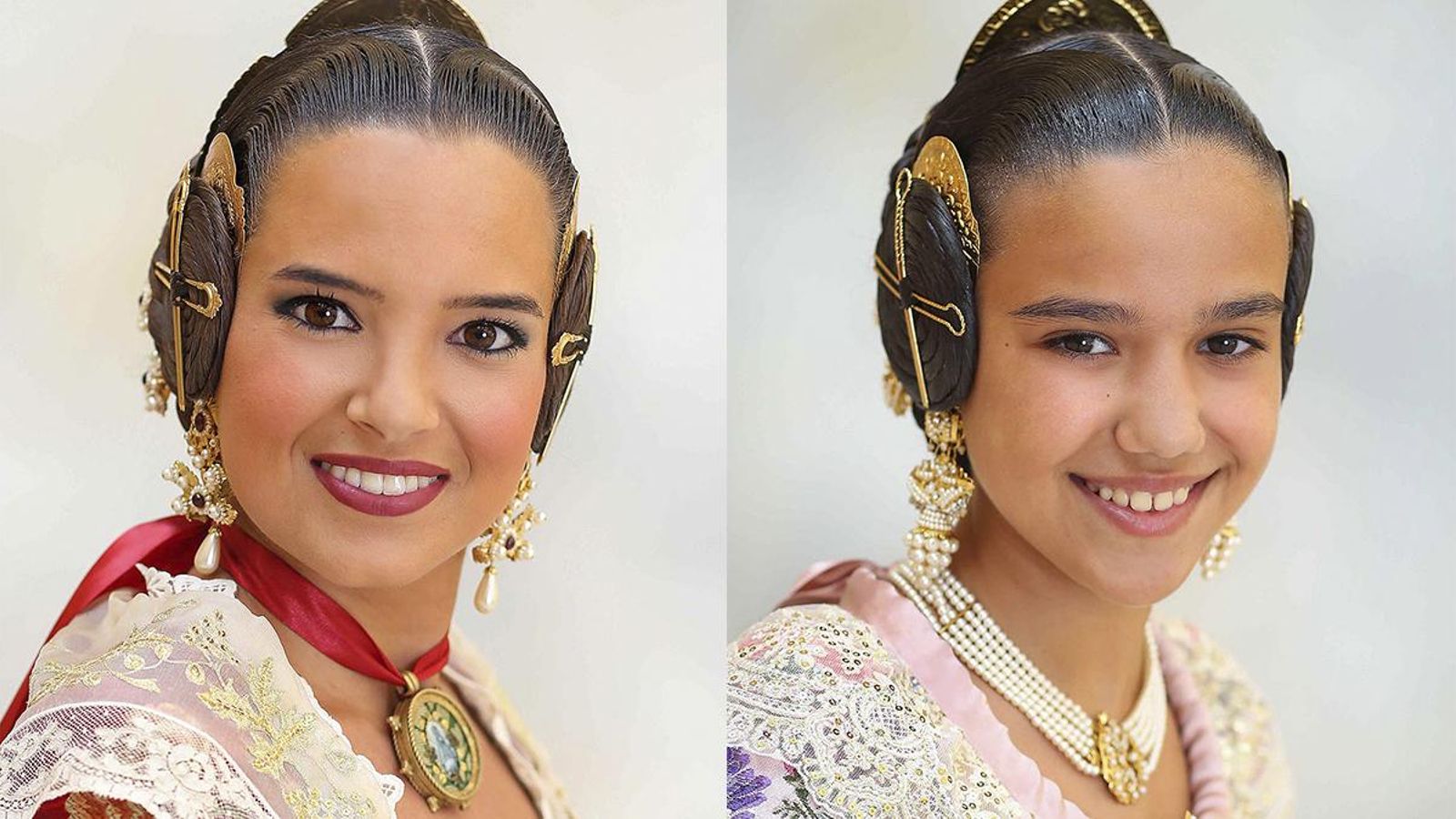 Marina Civera Moreno, de 24 anys, i Sara Larrazabal Bernal, de 10 anys són les falleres majors 2019 de València