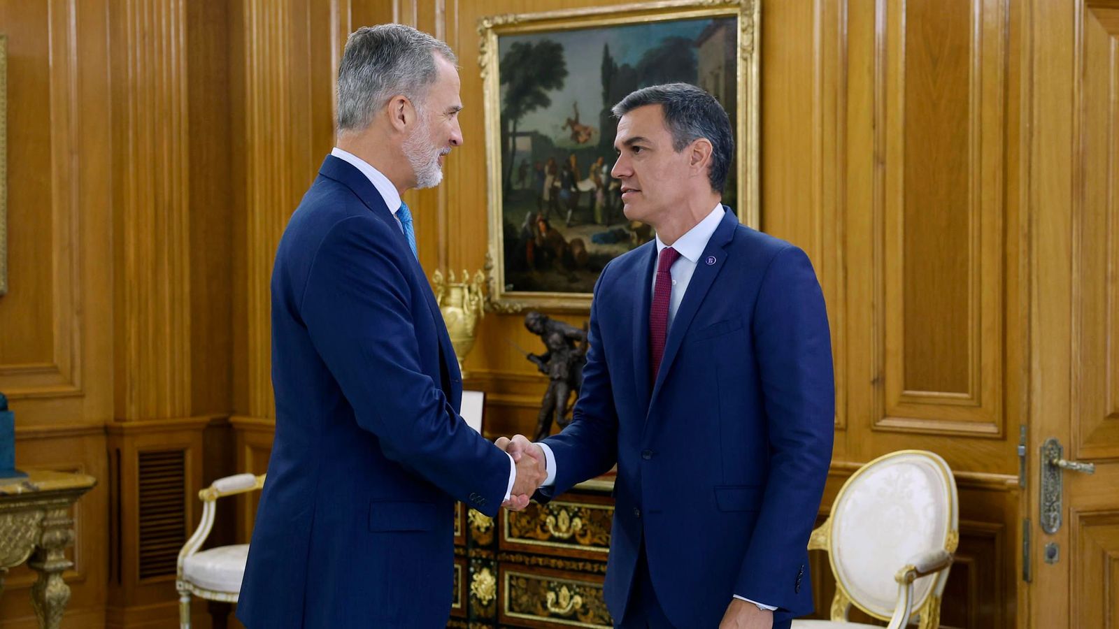 El rei Felip VI rep Pedro Sánchez, aquest dimarts