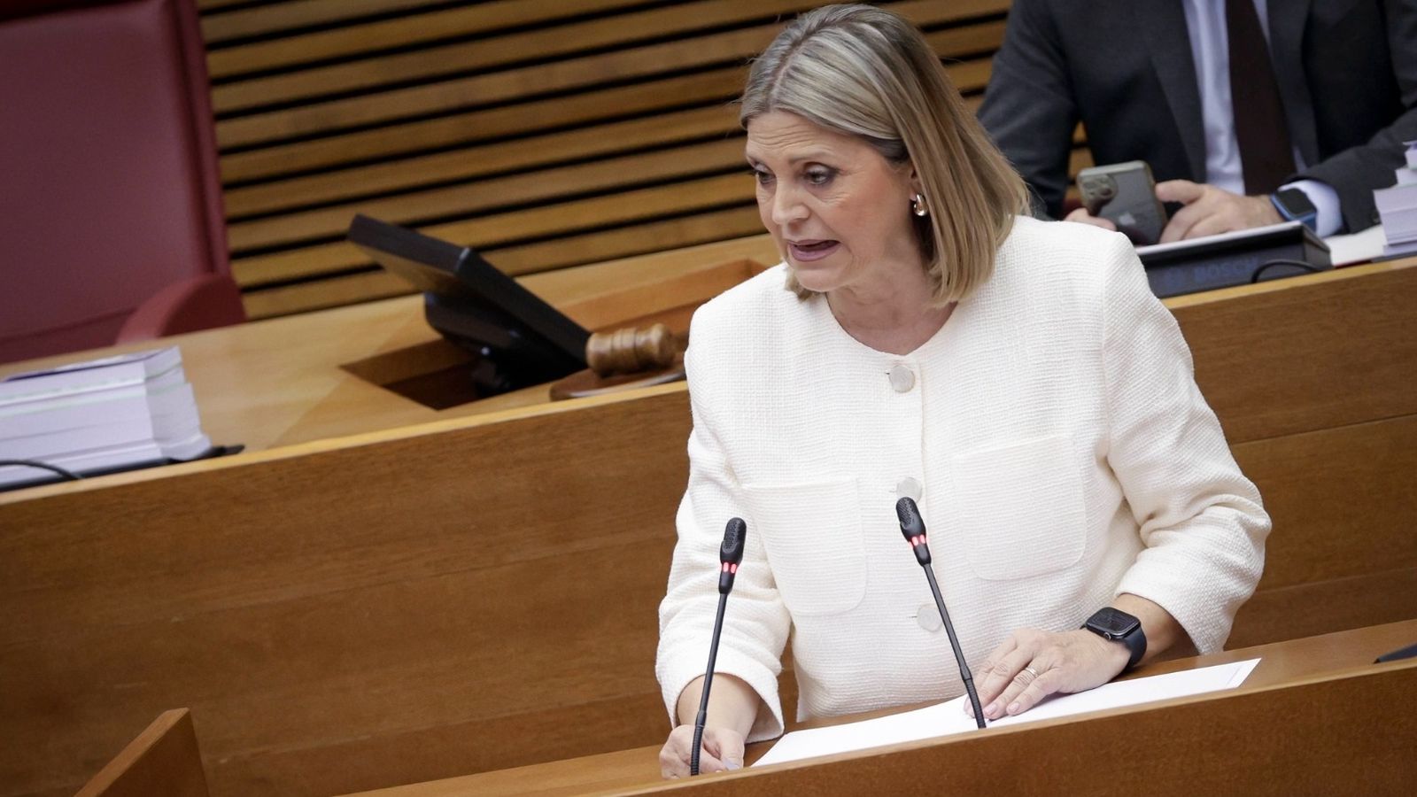 La consellera de Educación, Cultura y Universidades, Carmen Ort, en les Corts