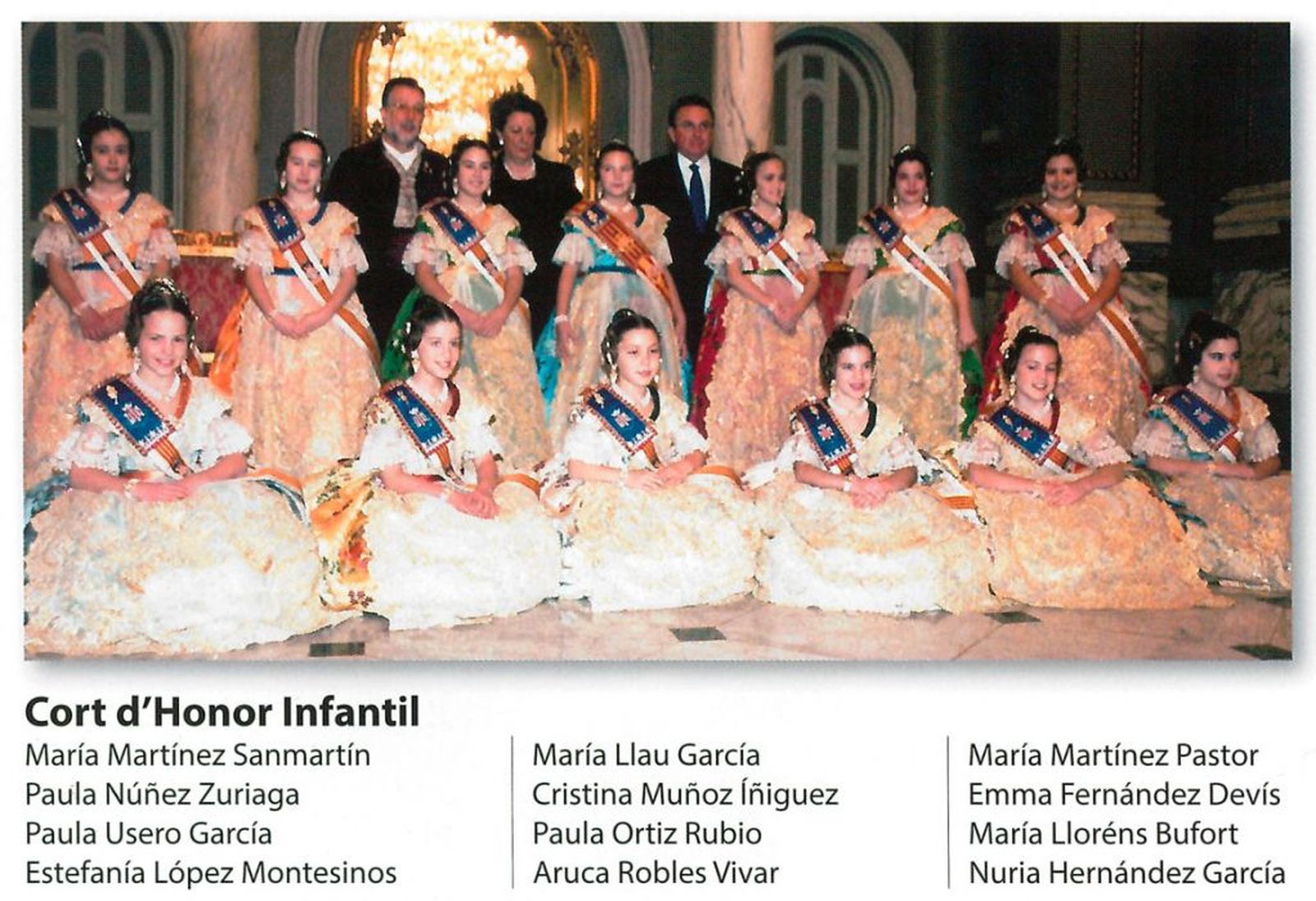 Paula Usero va formar part de la Cort d'honor infantil de l'any 2003