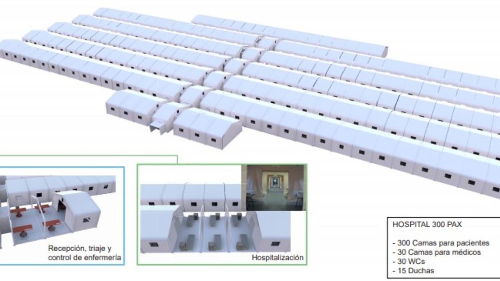 Els hospitals de campanya començaran a instal·lar-se d'ací a 10 dies
