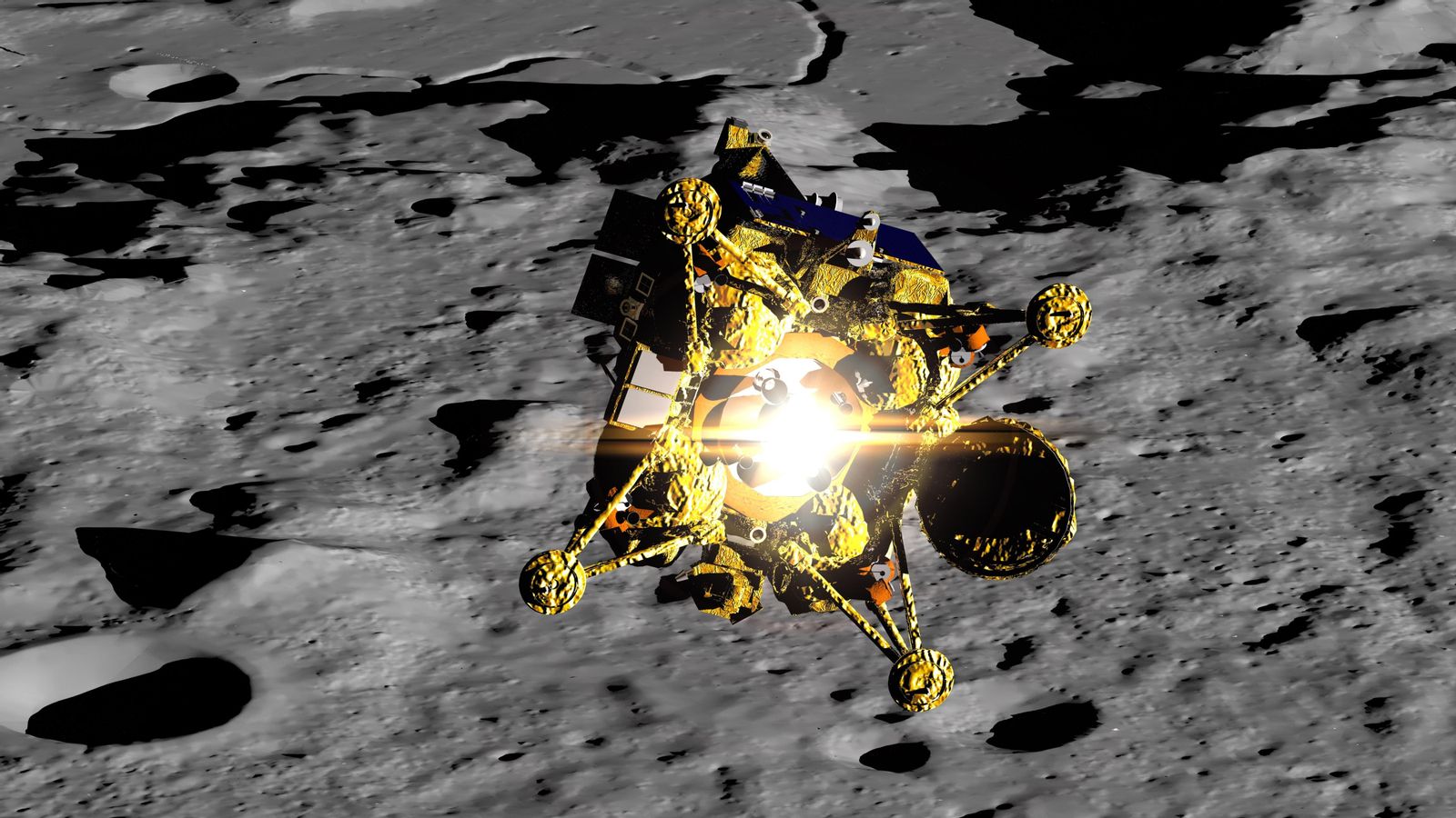 Recració en 3D de la sonda lunar russa, Lluna-25