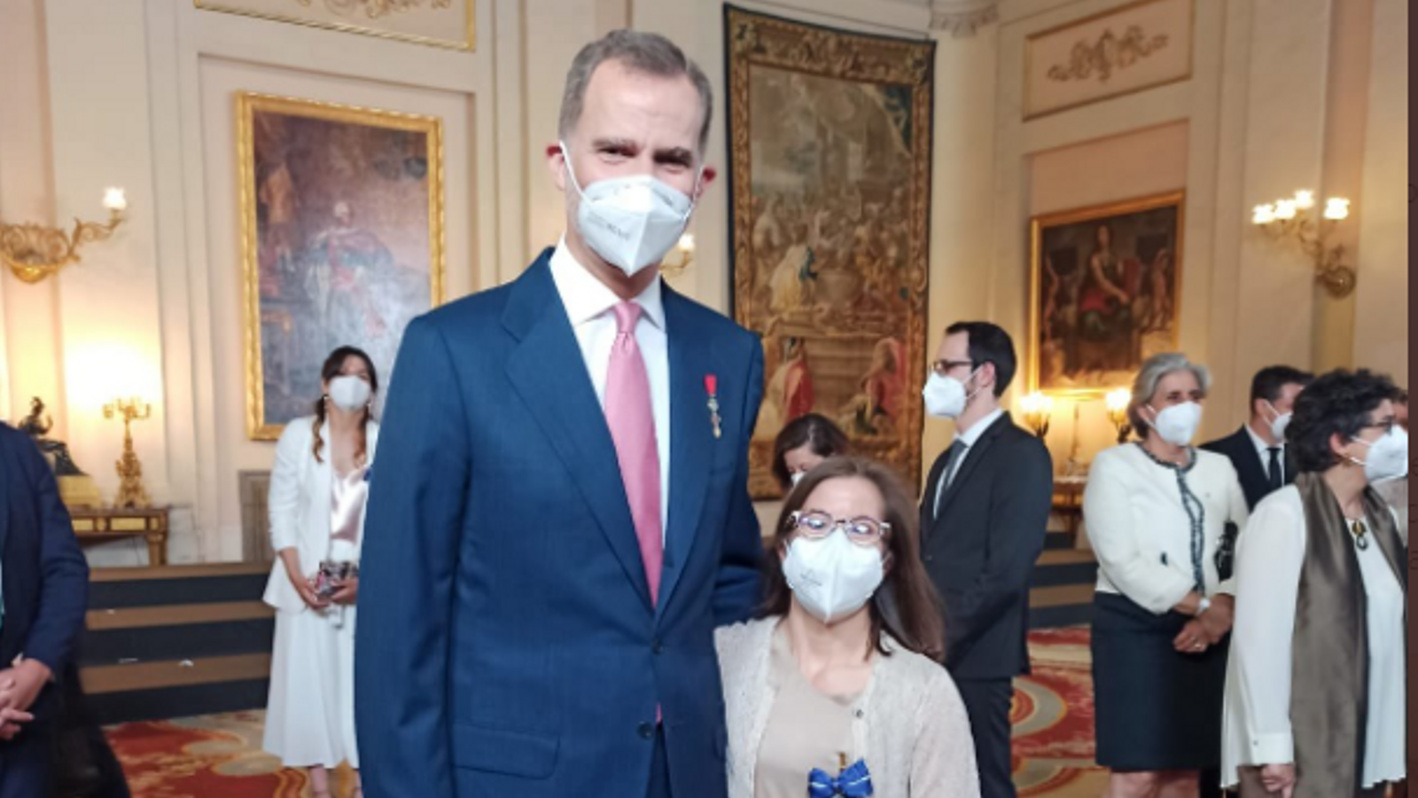 Marta Muñoz amb el rei Felip VI
