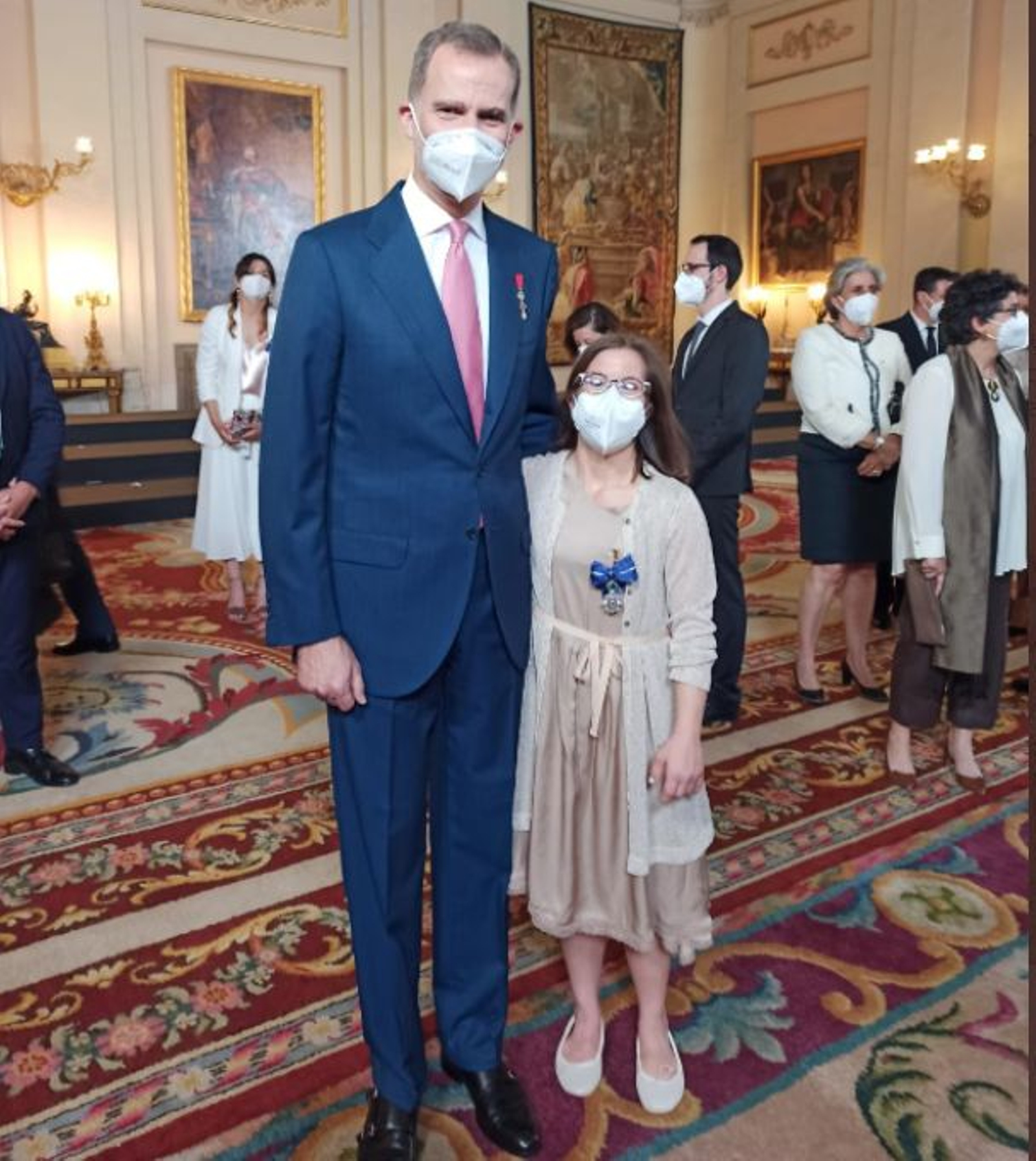 Marta Muñoz amb el rei Felip VI