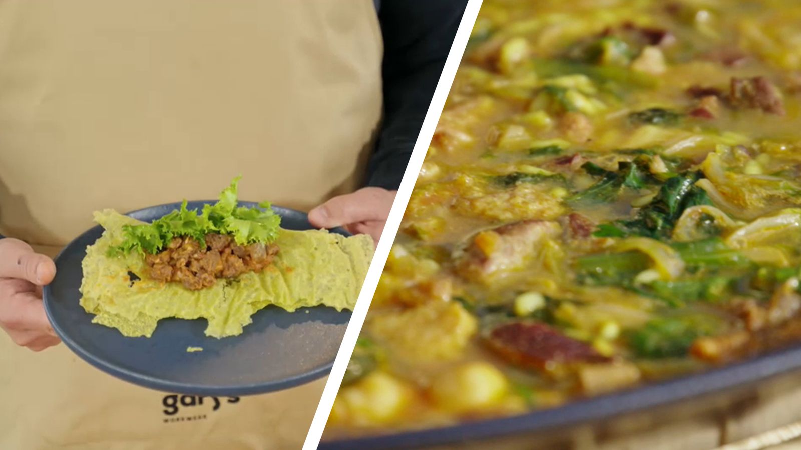 Coca cruixent de paella de fetge de bou