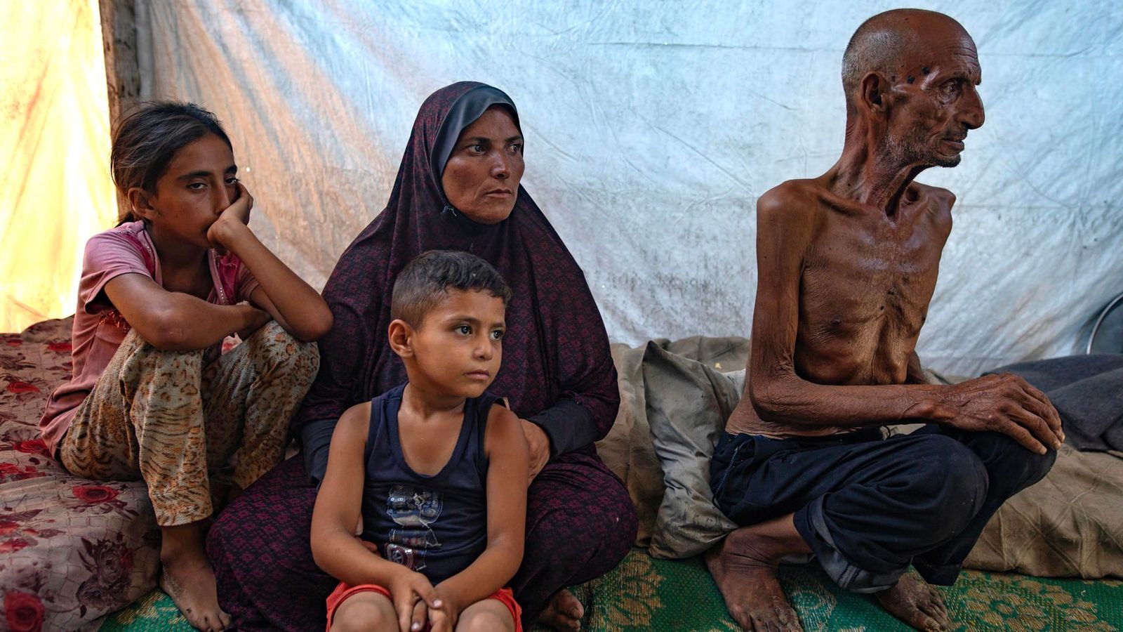 Salim Asfour, un ancià palestí que patix desnutrició severa