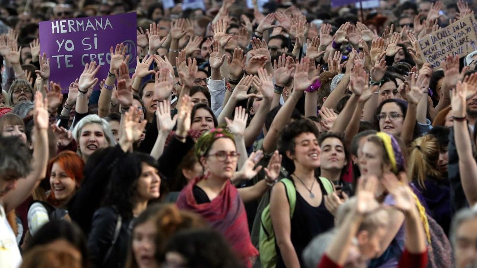 Manifestants contra la sentència de La Manada a Madrid