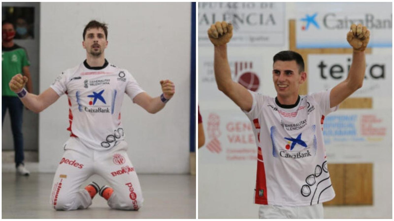 Puchol II i Tonet IV, guanyadors de l'any passat en escala i corda i raspall, respectivament