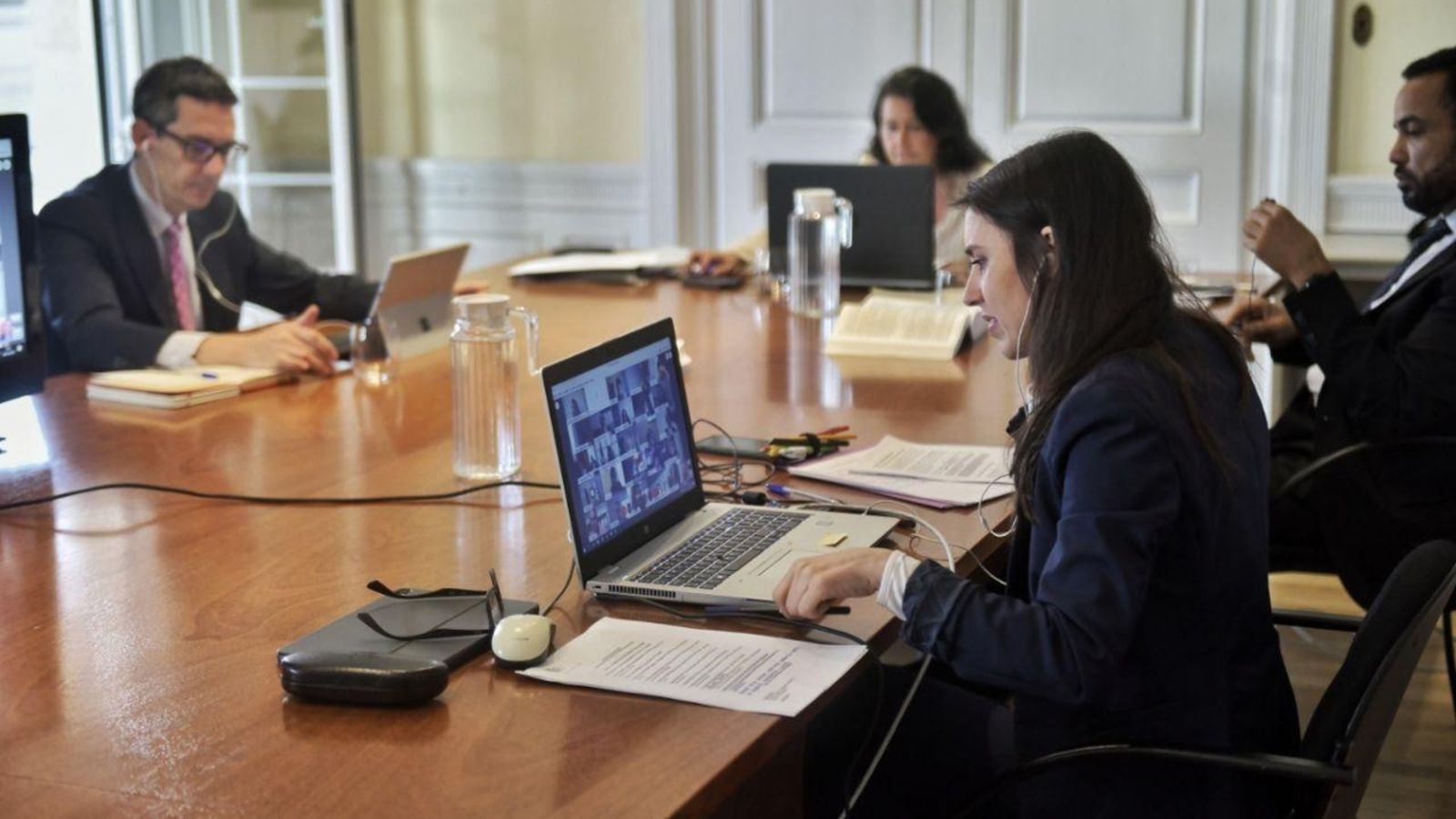 La ministra d’Igualtat, Irene Montero, ha presidit la conferència sectorial telemàtica