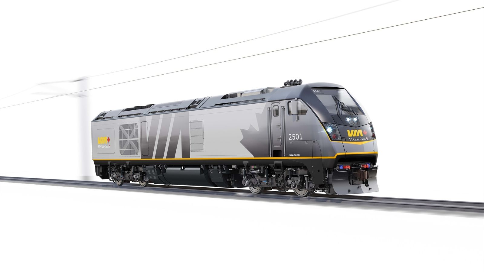 Model de la locomotora que Stadler subministrarà a VIA Rail Canada