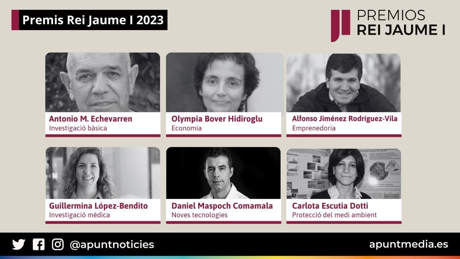Premis Rei Jaume I 2023