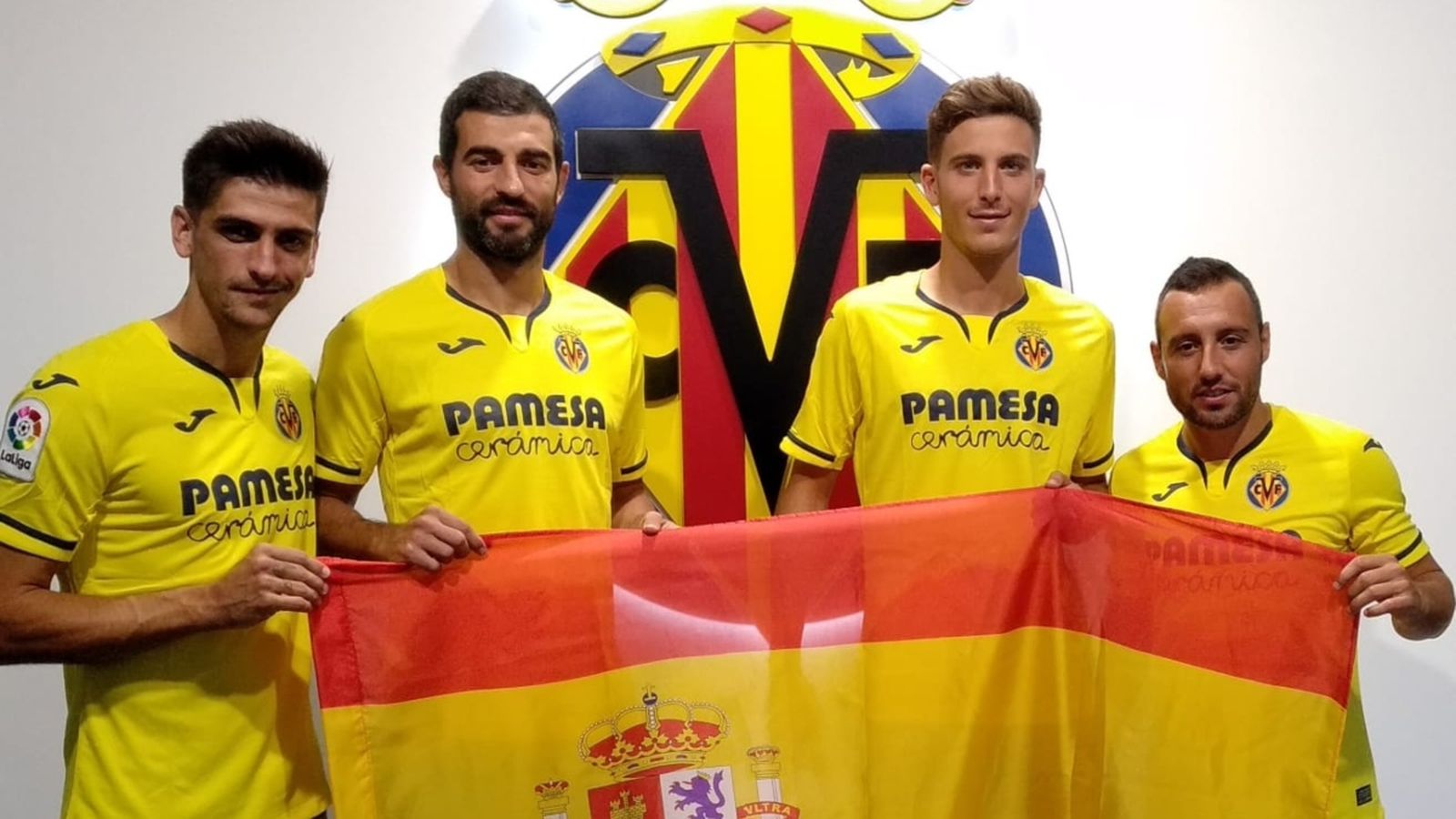 Gerard Moreno, Raül Albiol, Pau Torres i Santi Cazorla.