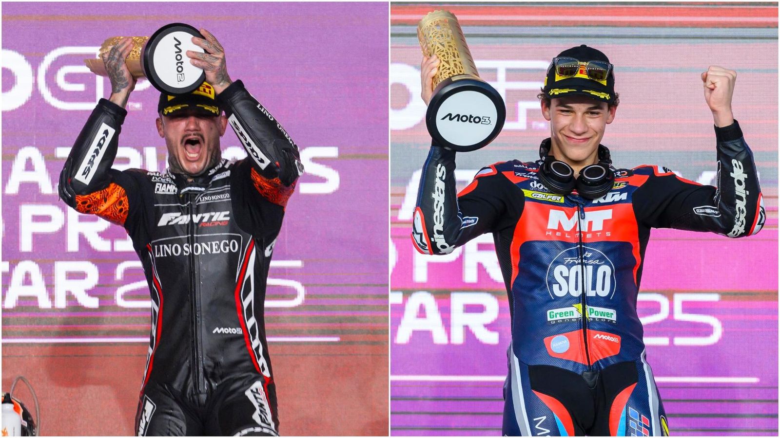 Canet i Piqueras, amb el trofeu de campions