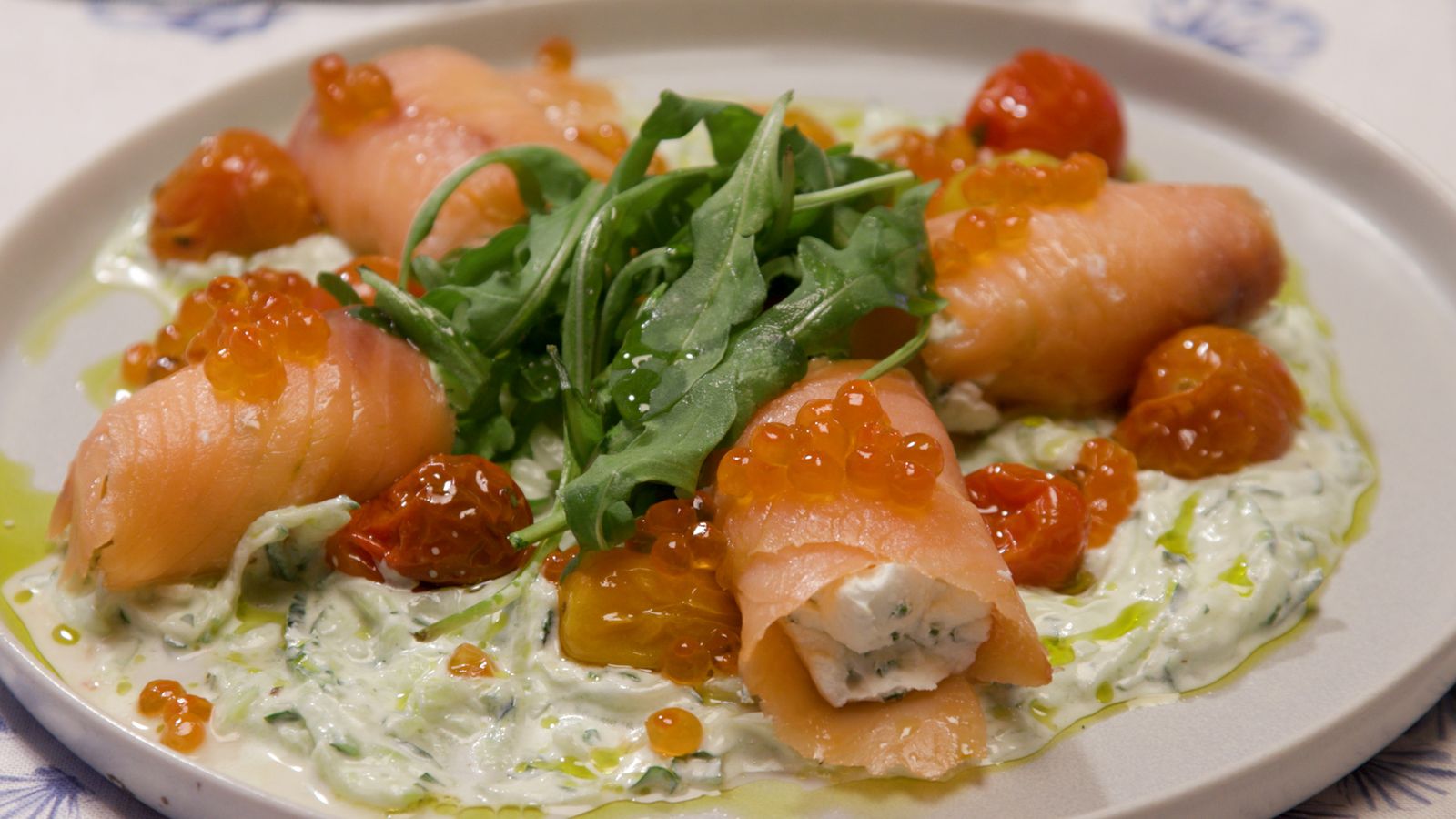 Tzatziki de iogurt amb salmó