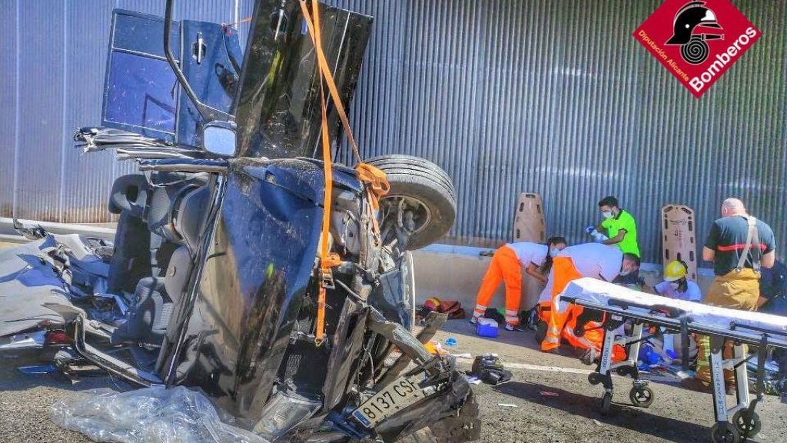 Imatges de la furgoneta sinistrada