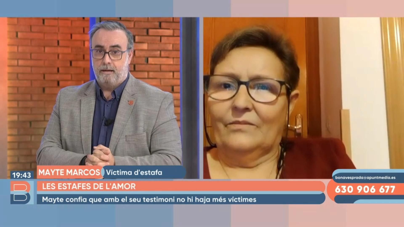 Mayte Marcos, víctima d'estafa