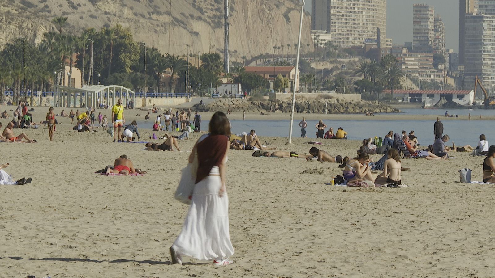 Gener a la platja del Postiguet a Alacant
