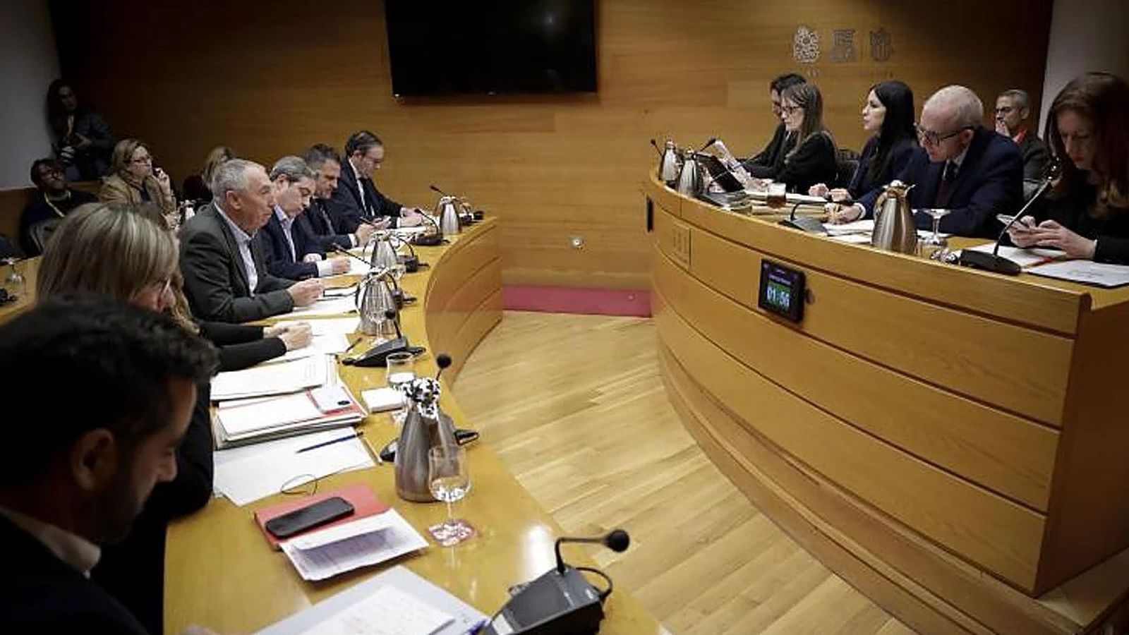 Una de les session de la comissió de la dana a les Corts