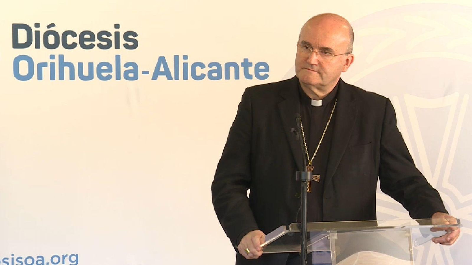 José Ignacio Munilla, bisbe d'Oriola-Alacant, en la roda de premsa que ha oferit per a presentar la fira diocesana