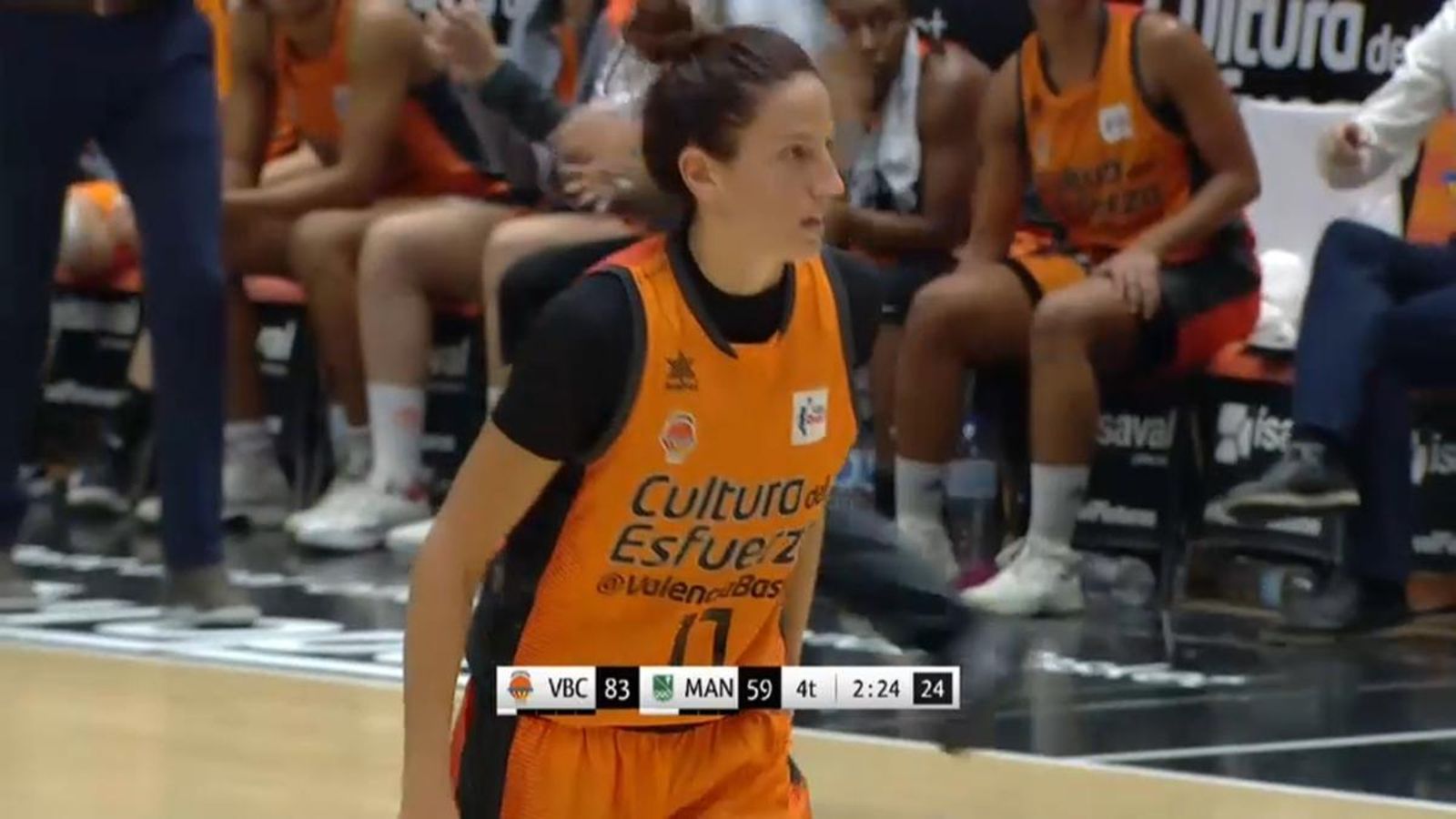 Ana Gómez, en un moment del partit