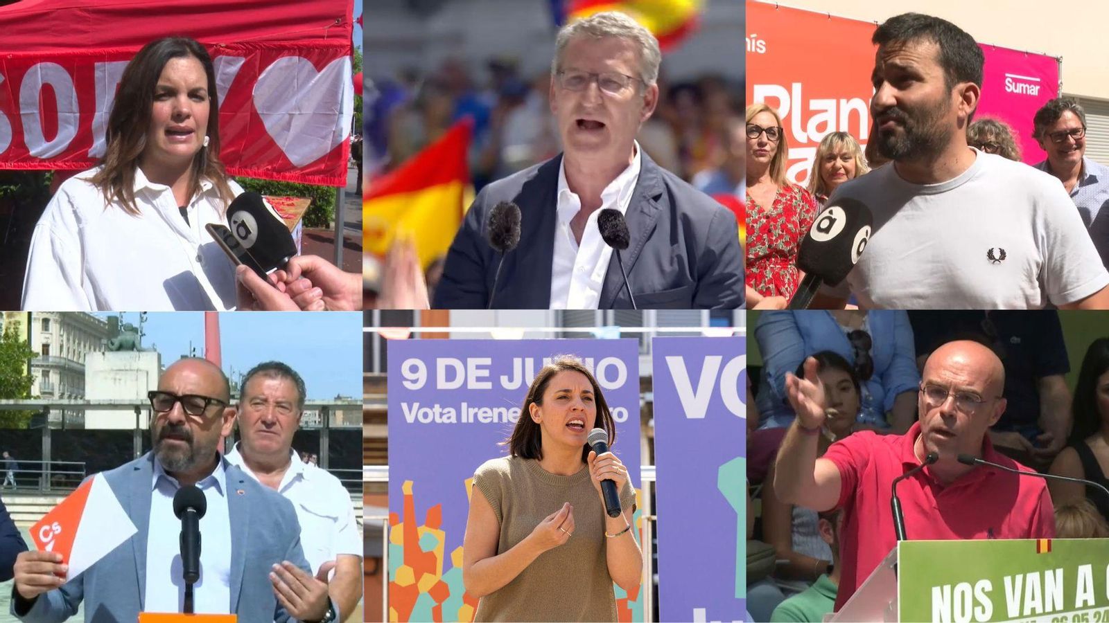 Primer diumenge de campanya per a les eleccions al Parlament Europeu