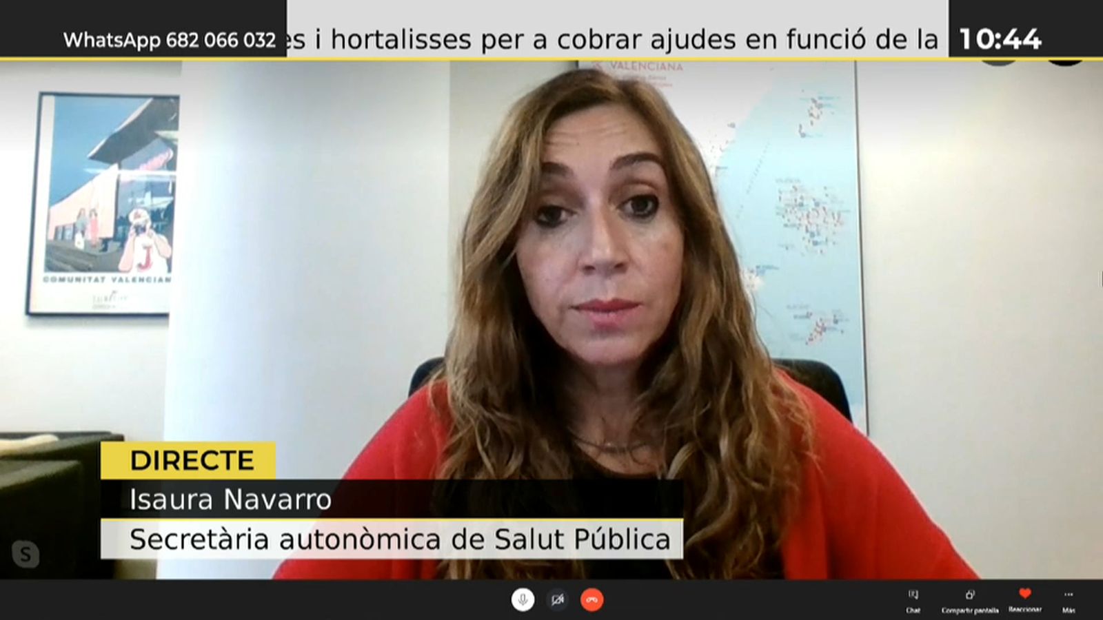 La secretària autonòmica de Salut Pública, Isaura Navarro, en 'Les notícies del matí'.